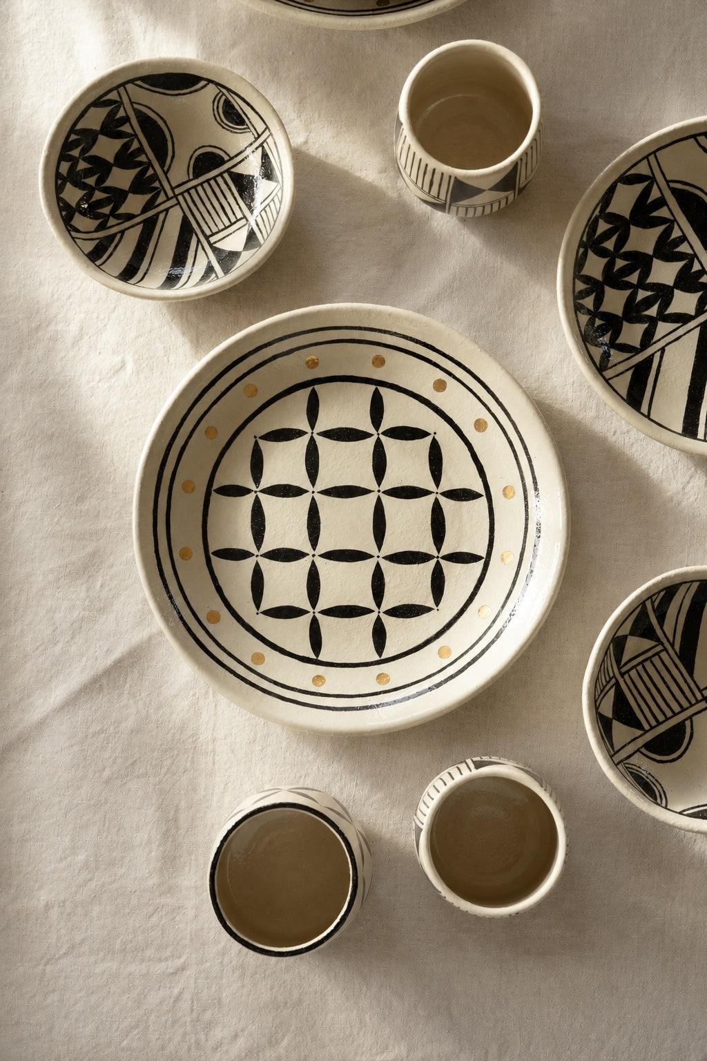 Hand Painted Stoneware Dinner Plate