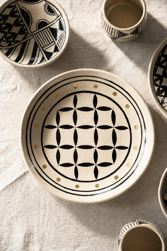Hand Painted Stoneware Dinner Plate