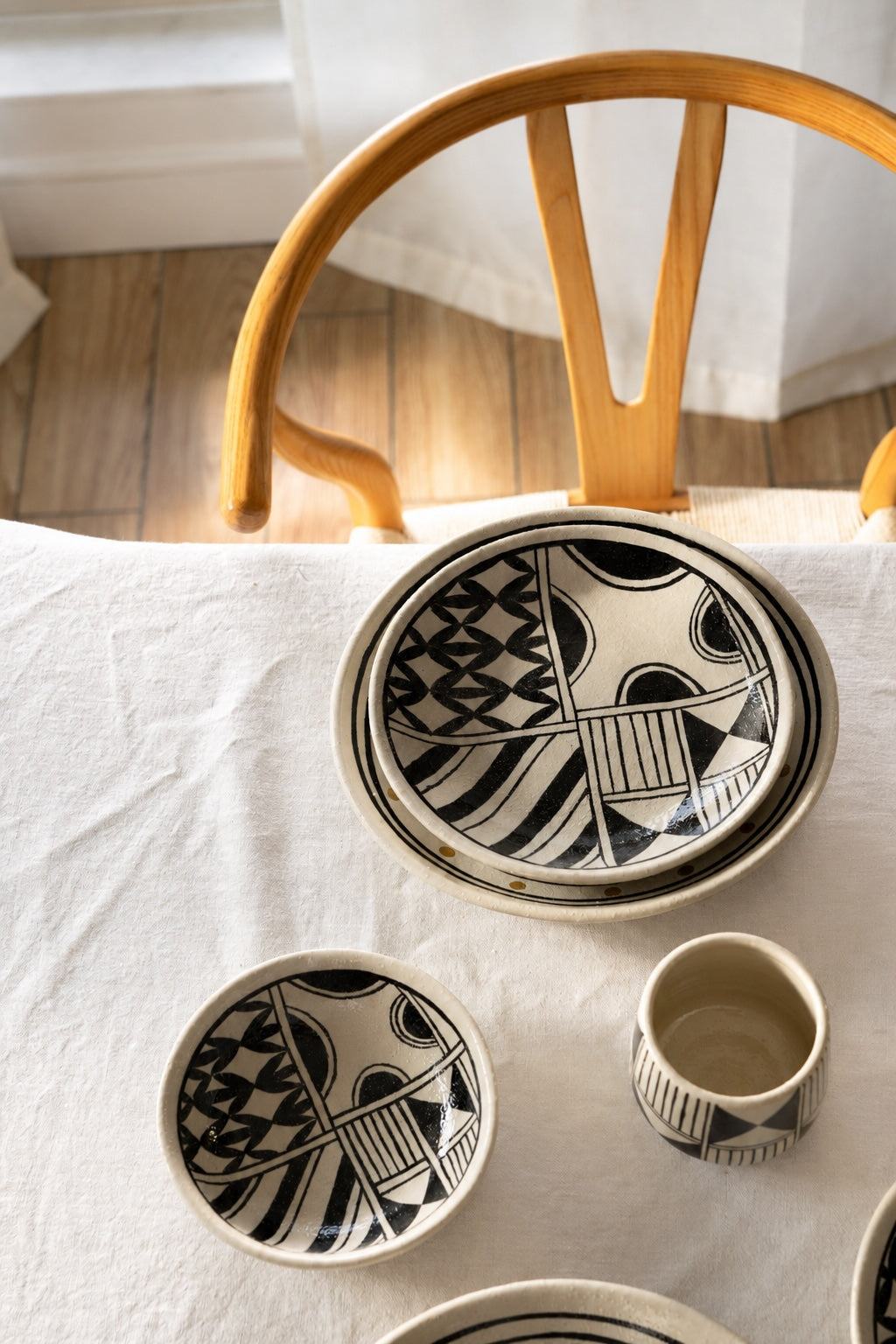 Hand Painted Stoneware Dinner Plate