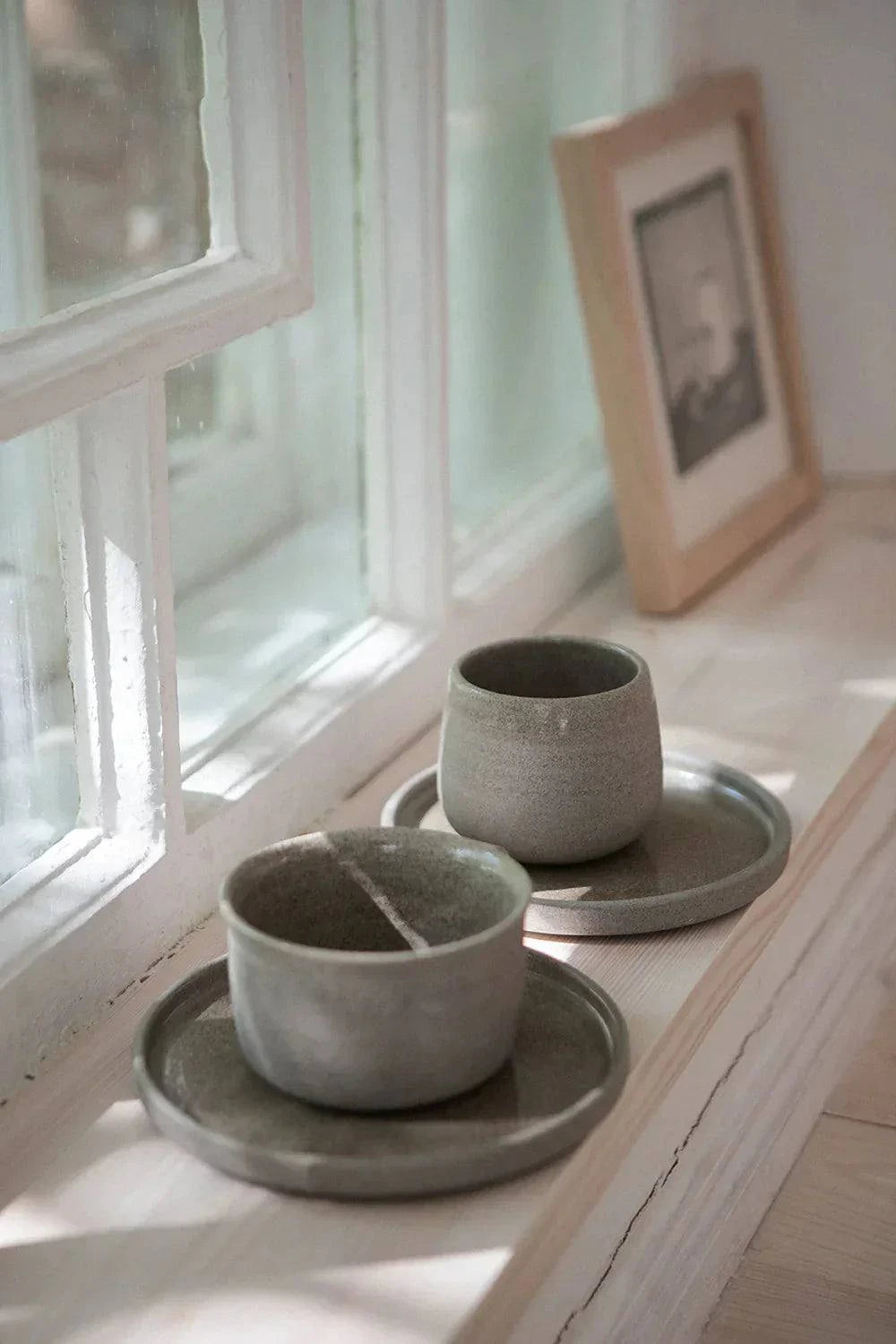 Handmade Stoneware Coffee Cup "Concrete"