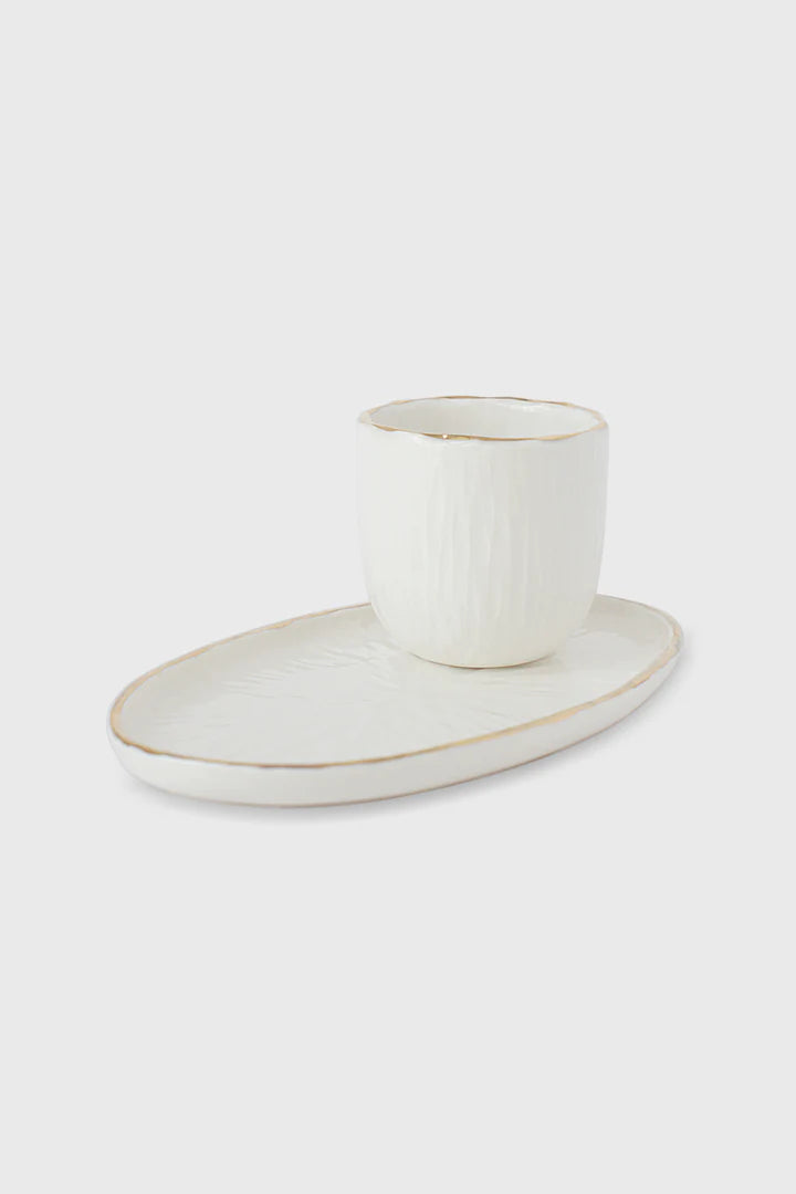 Handmade Porcelain Oval Serving Platter. Relief Collection