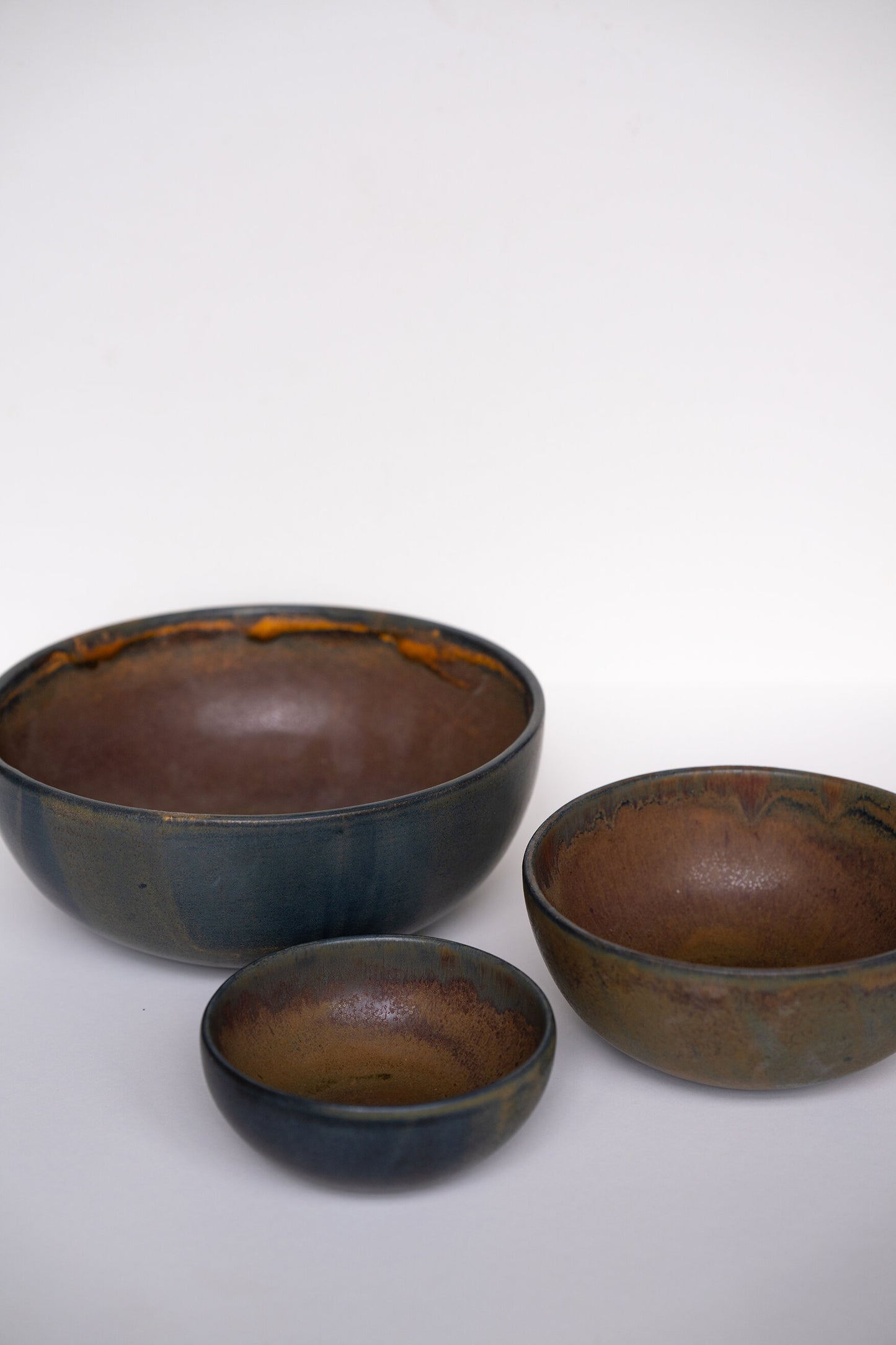 Rust Stoneware Salad Serving Bowl