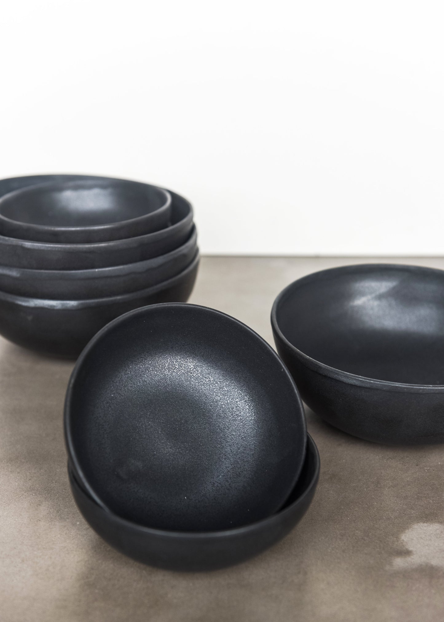 Black Matte Stoneware Bowl