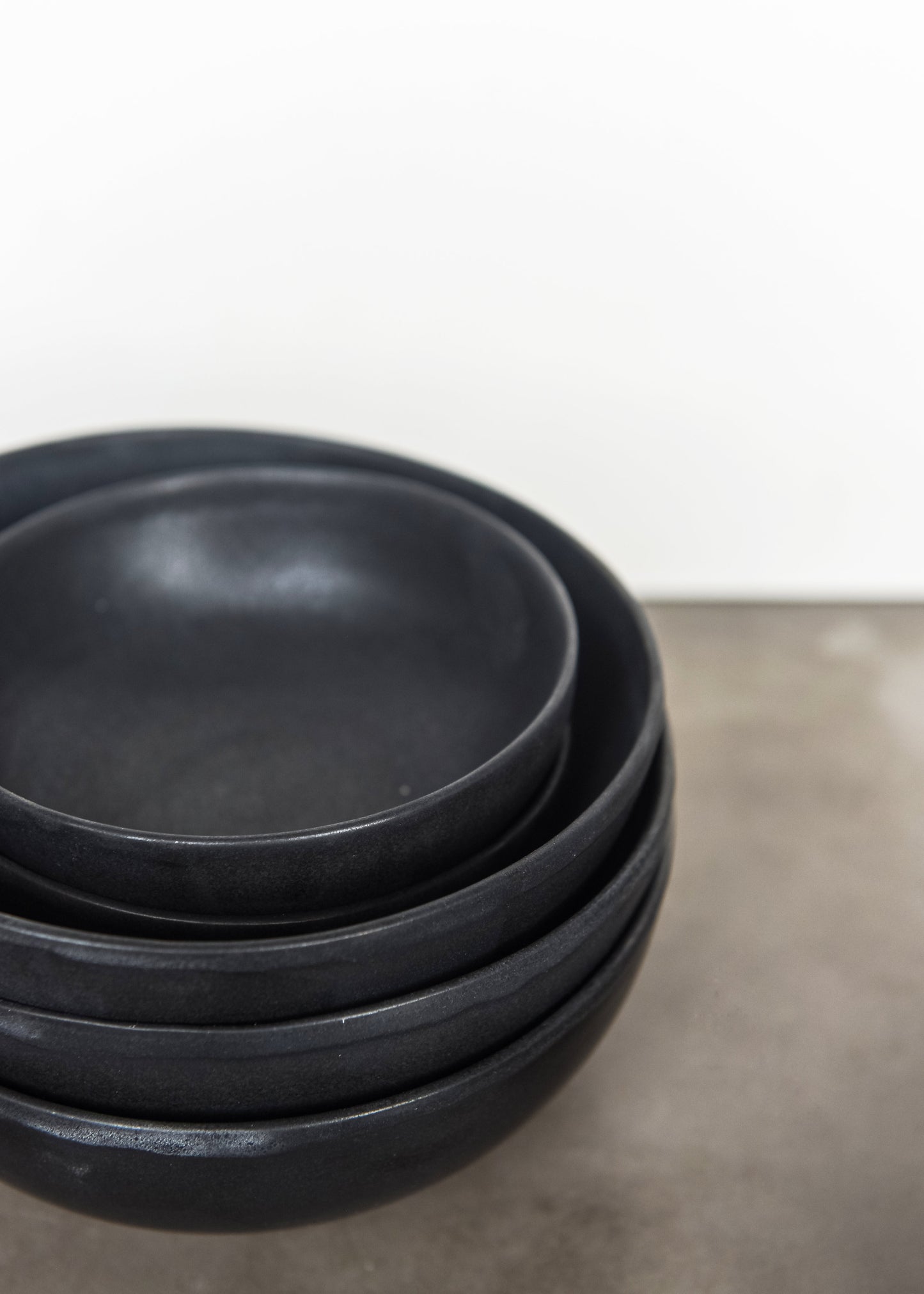 Black Matte Stoneware Bowl