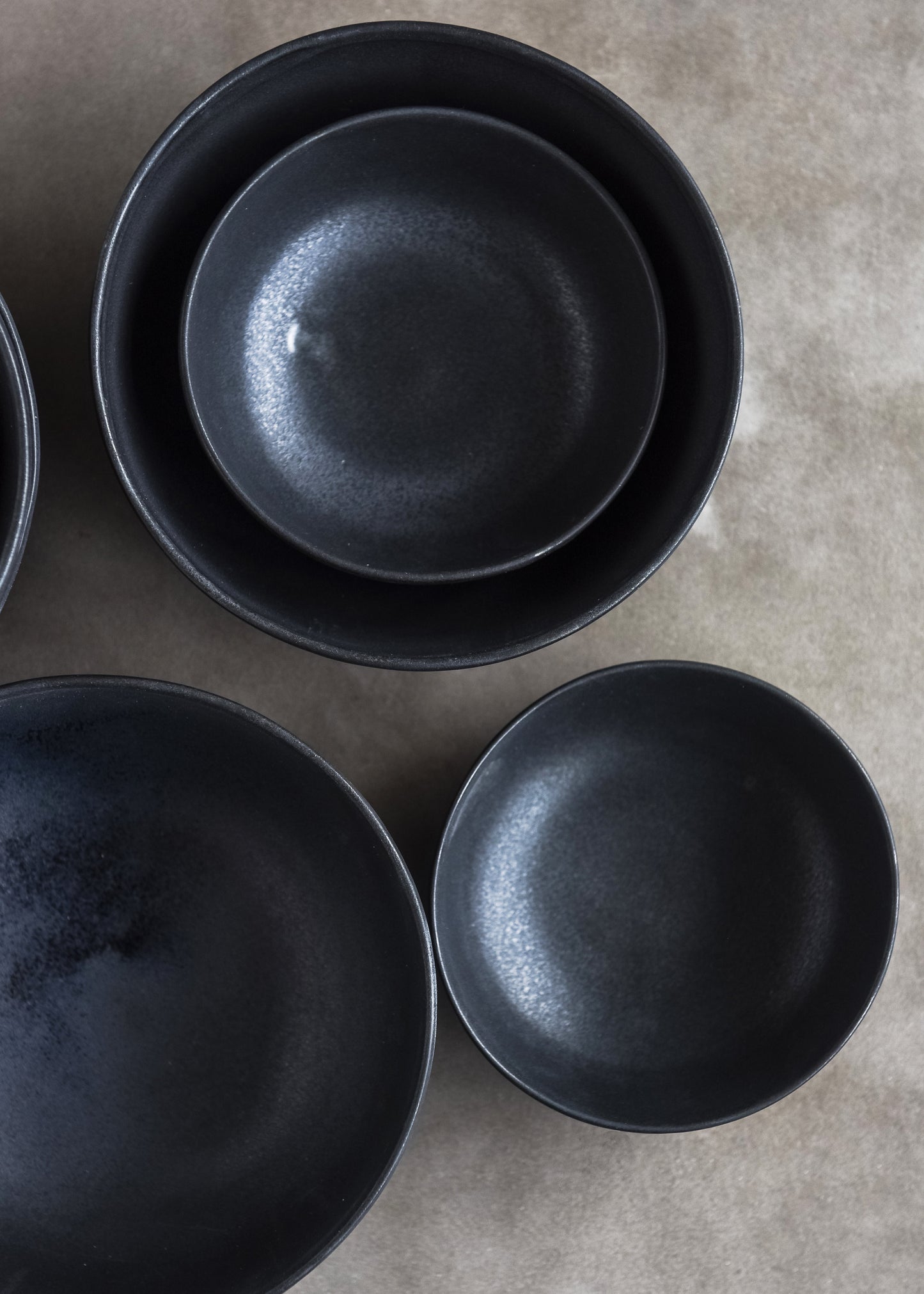 Black Matte Stoneware Bowl