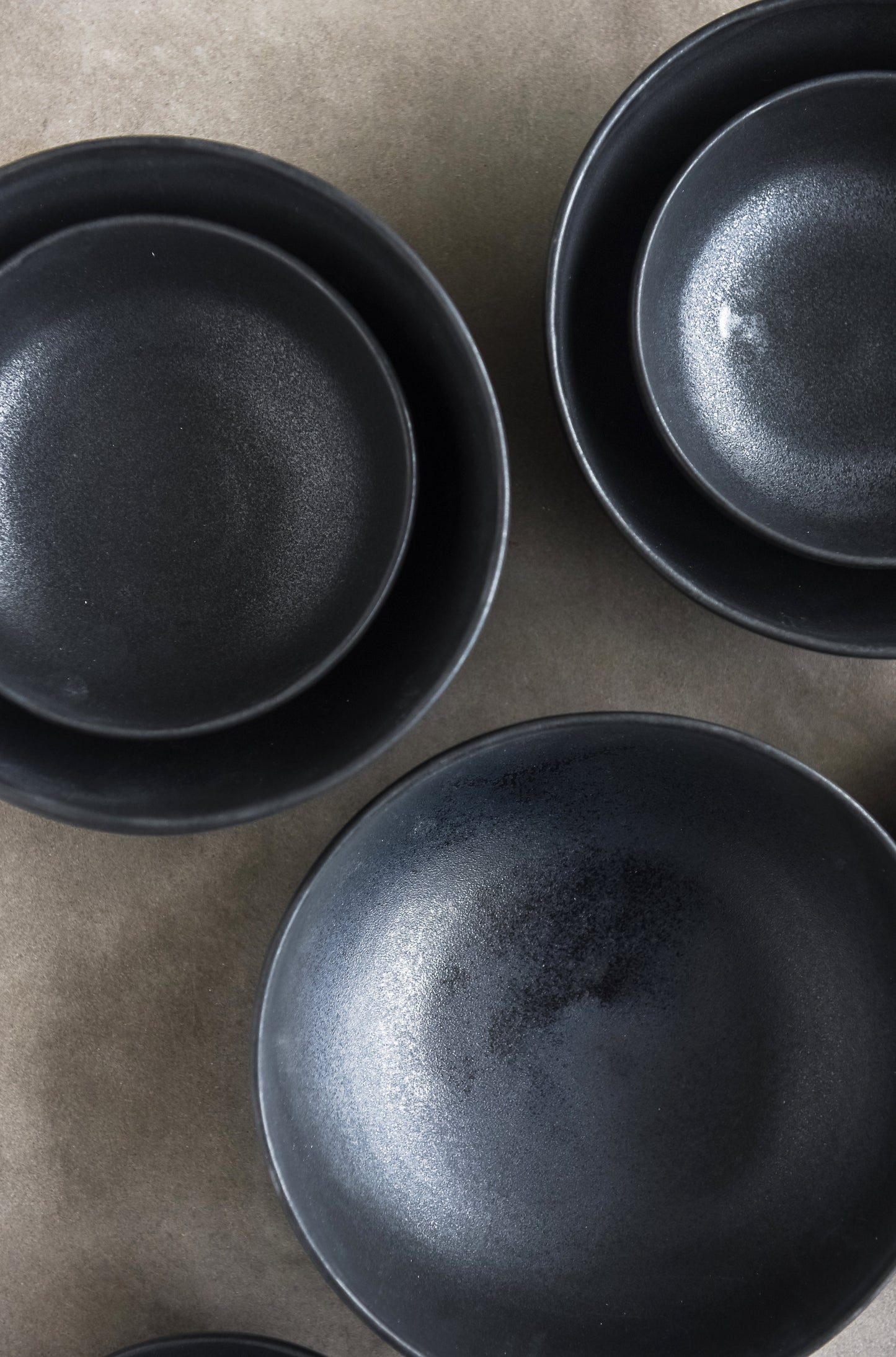 Black Matte Stoneware Bowl