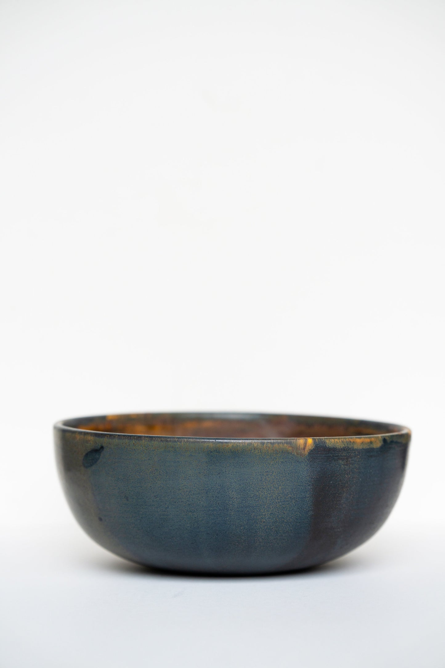 Rust Stoneware Salad Serving Bowl