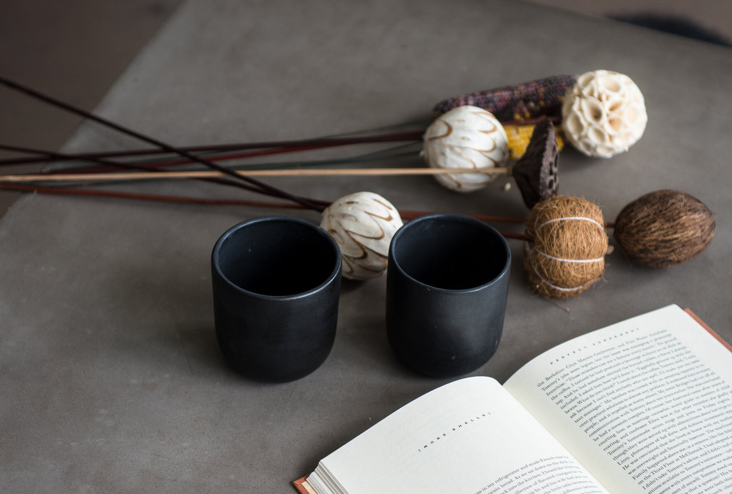 Black Matte Stoneware Coffee Tumbler