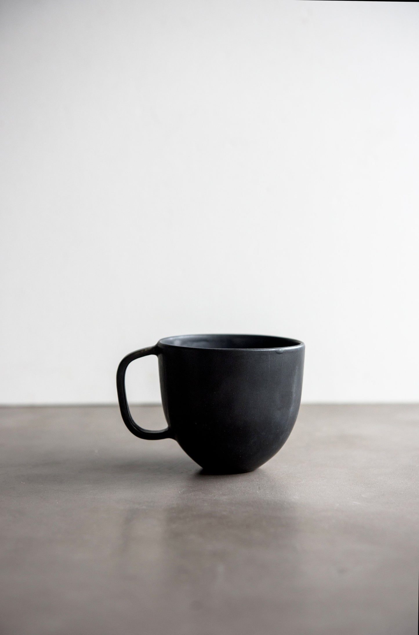 Black Matte Stoneware Coffee Mug