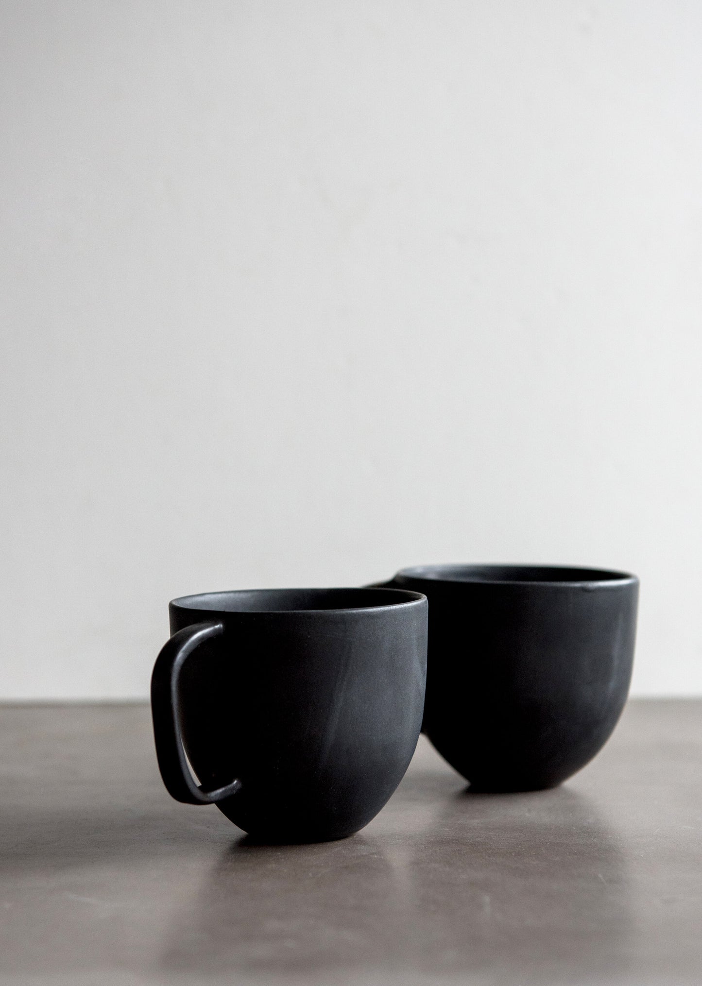 Black Matte Stoneware Coffee Mug