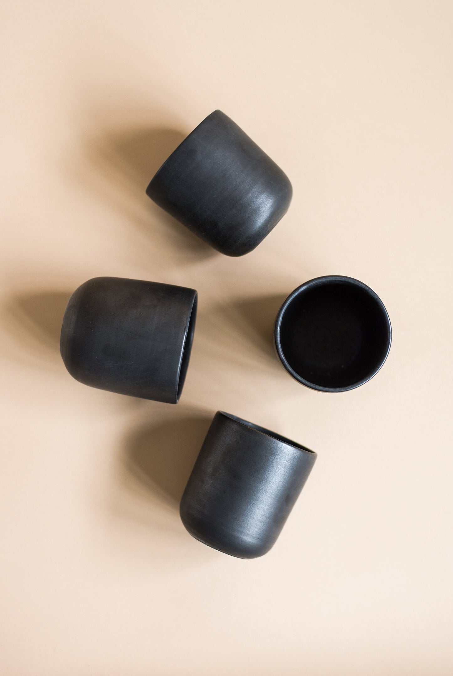 Black Matte Stoneware Coffee Tumbler