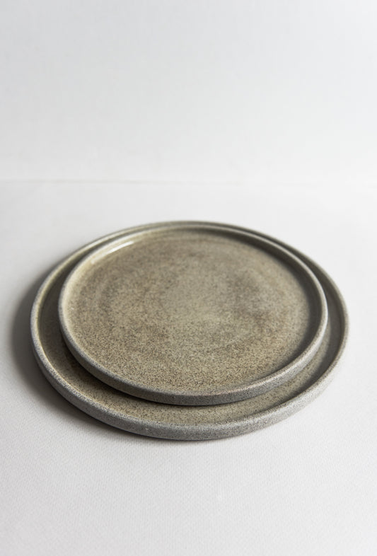 Stoneware Dinner Plates "Concrete"