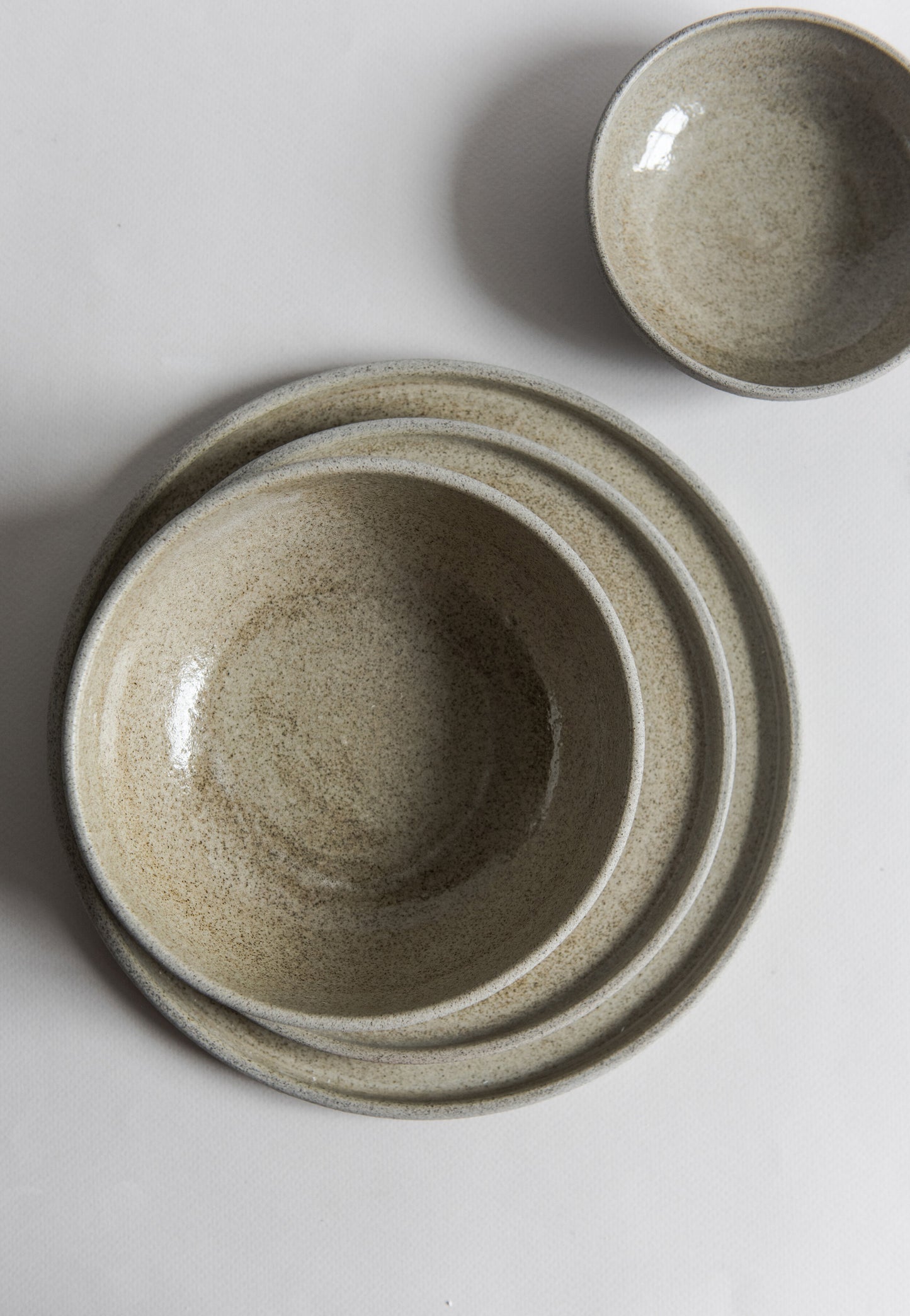 Stoneware Dinner Plates "Concrete"