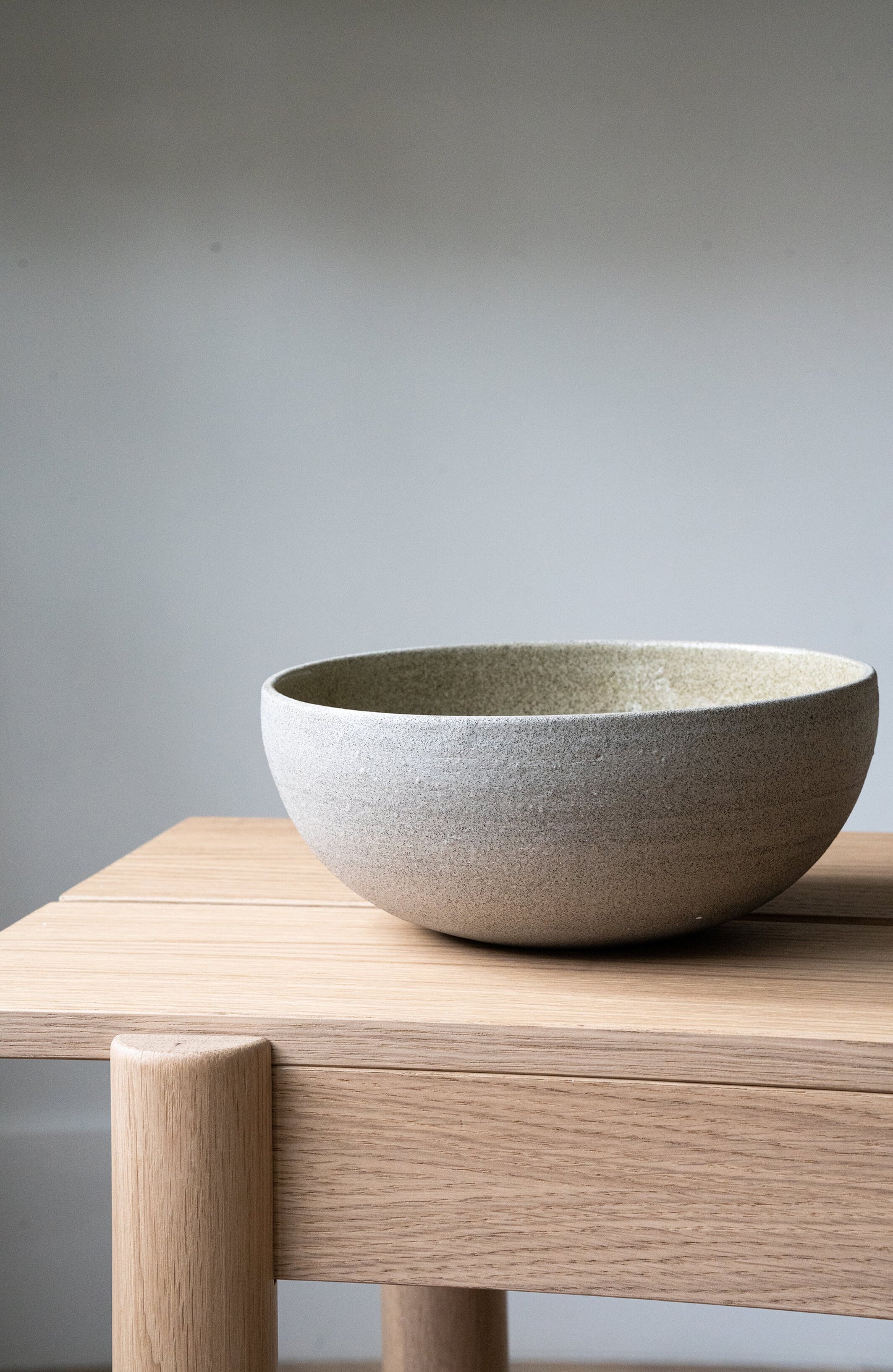 Handmade Stoneware Ramen Bowl "Concrete"