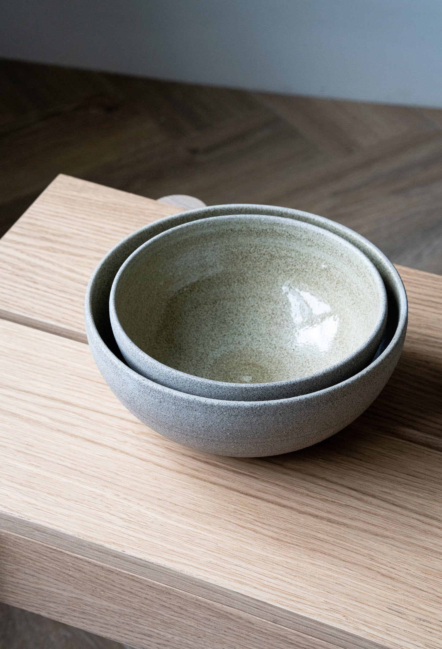 Handmade Stoneware Ramen Bowl "Concrete"