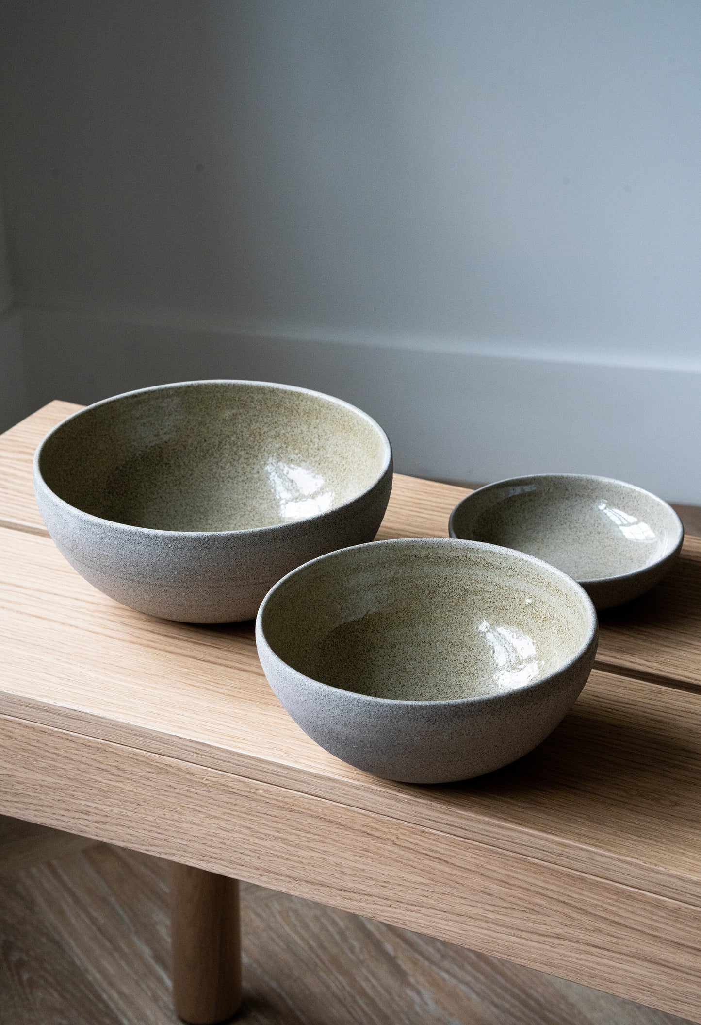 Handmade Stoneware Ramen Bowl "Concrete"