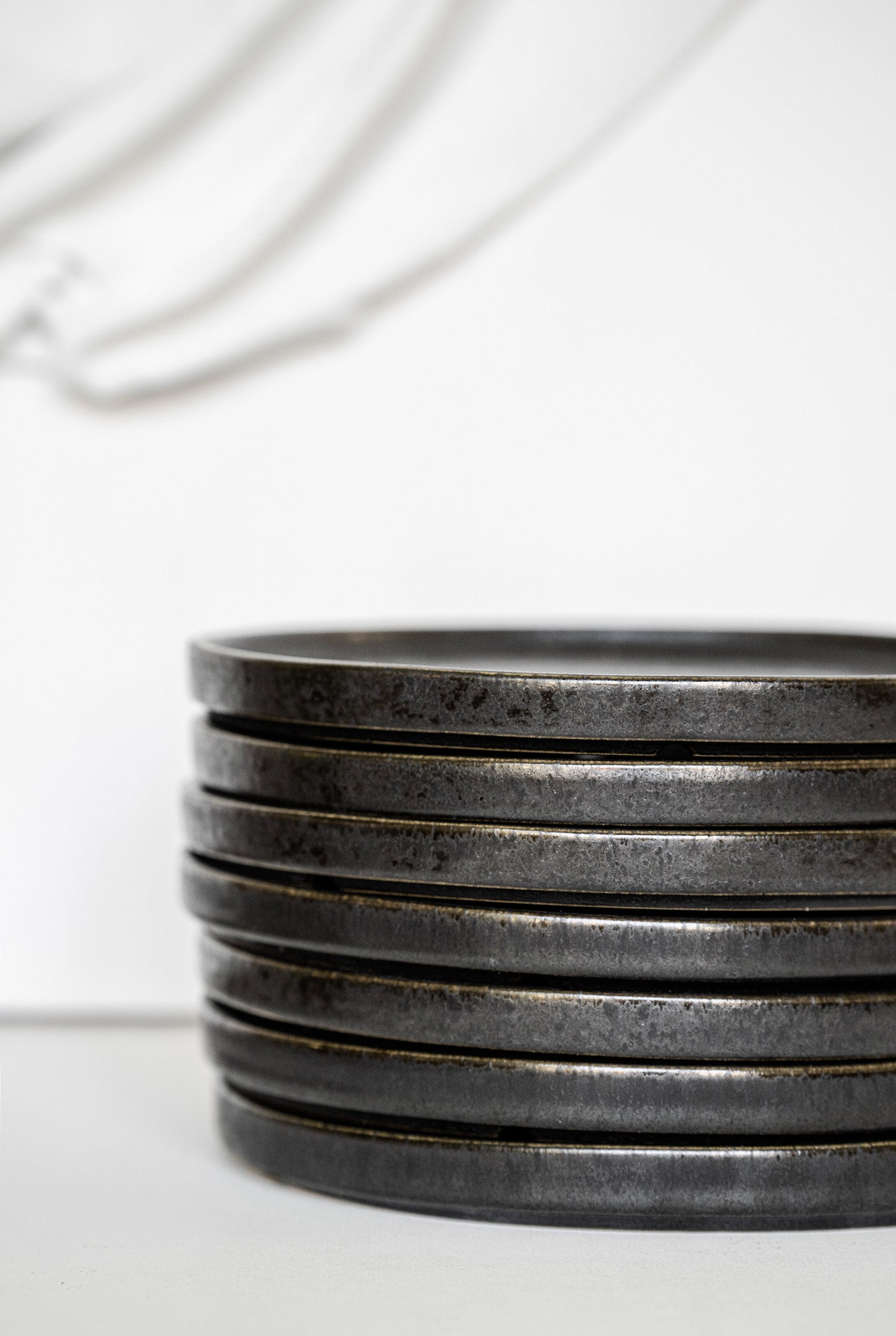 Black Stoneware Dinner Plates