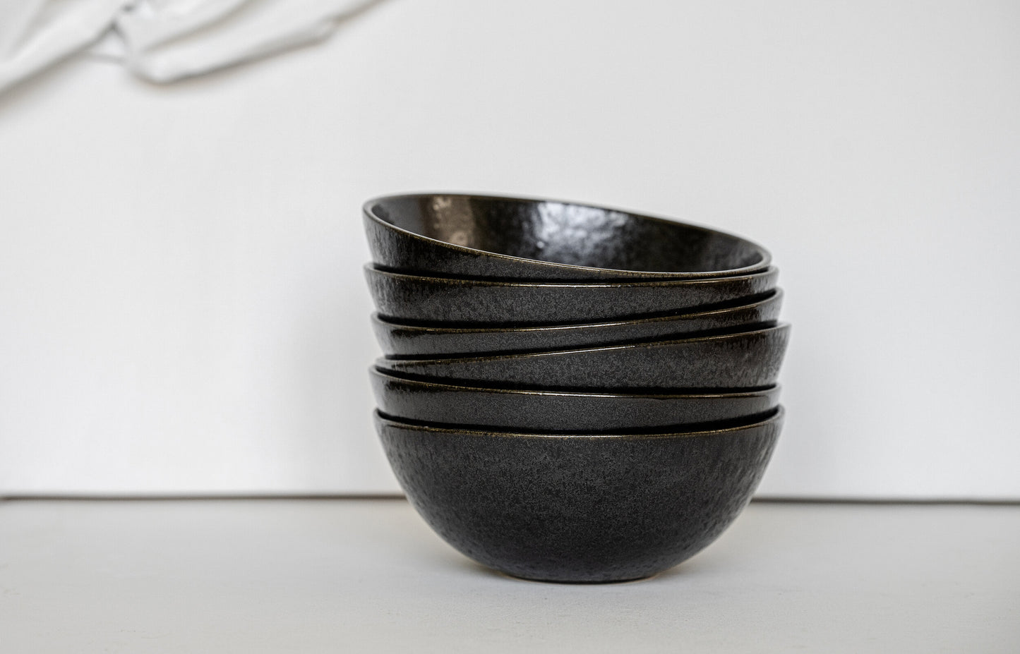 Black Stoneware Everyday Bowl