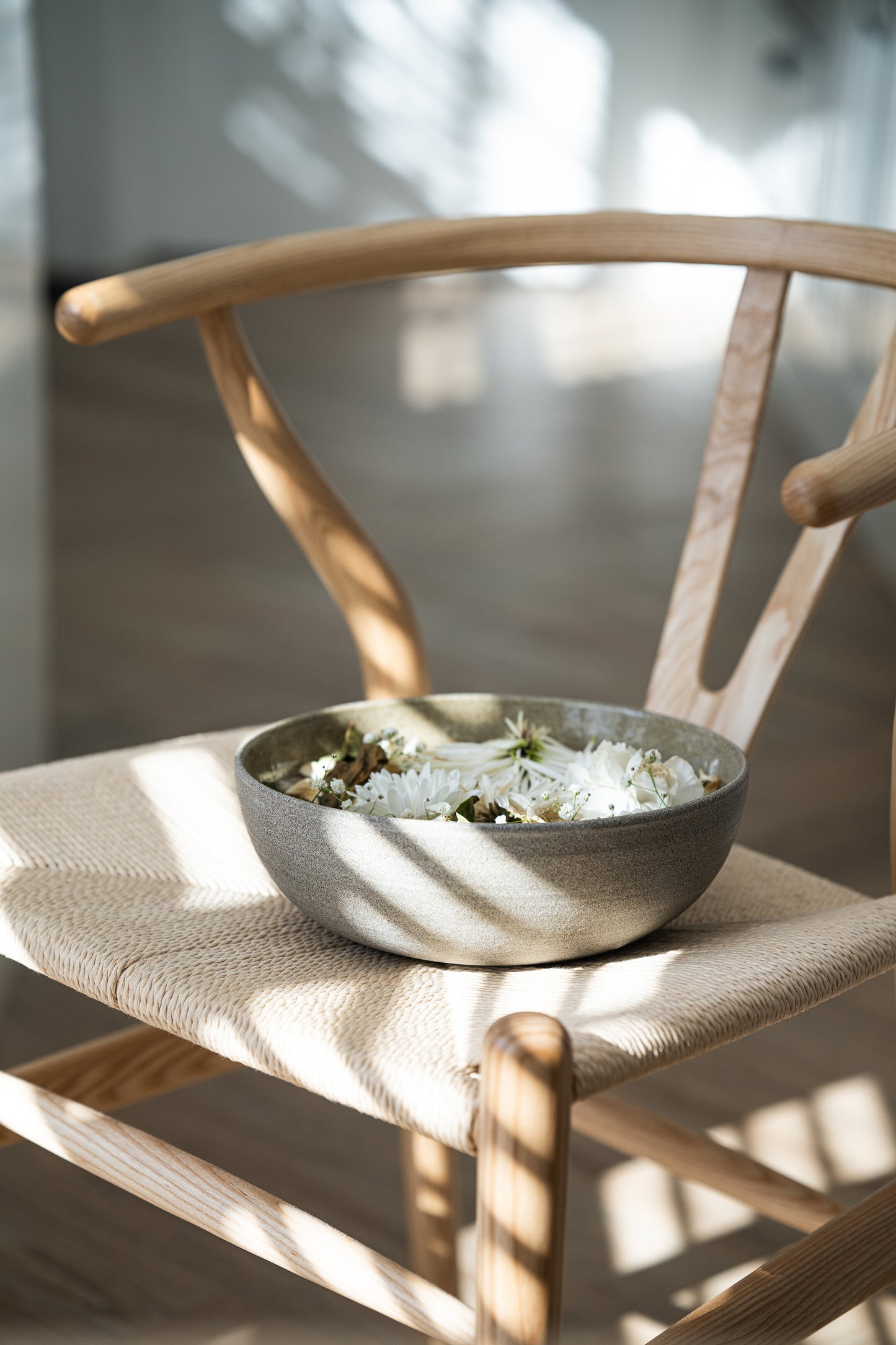 Stoneware Large Fruit Bowl "Concrete"