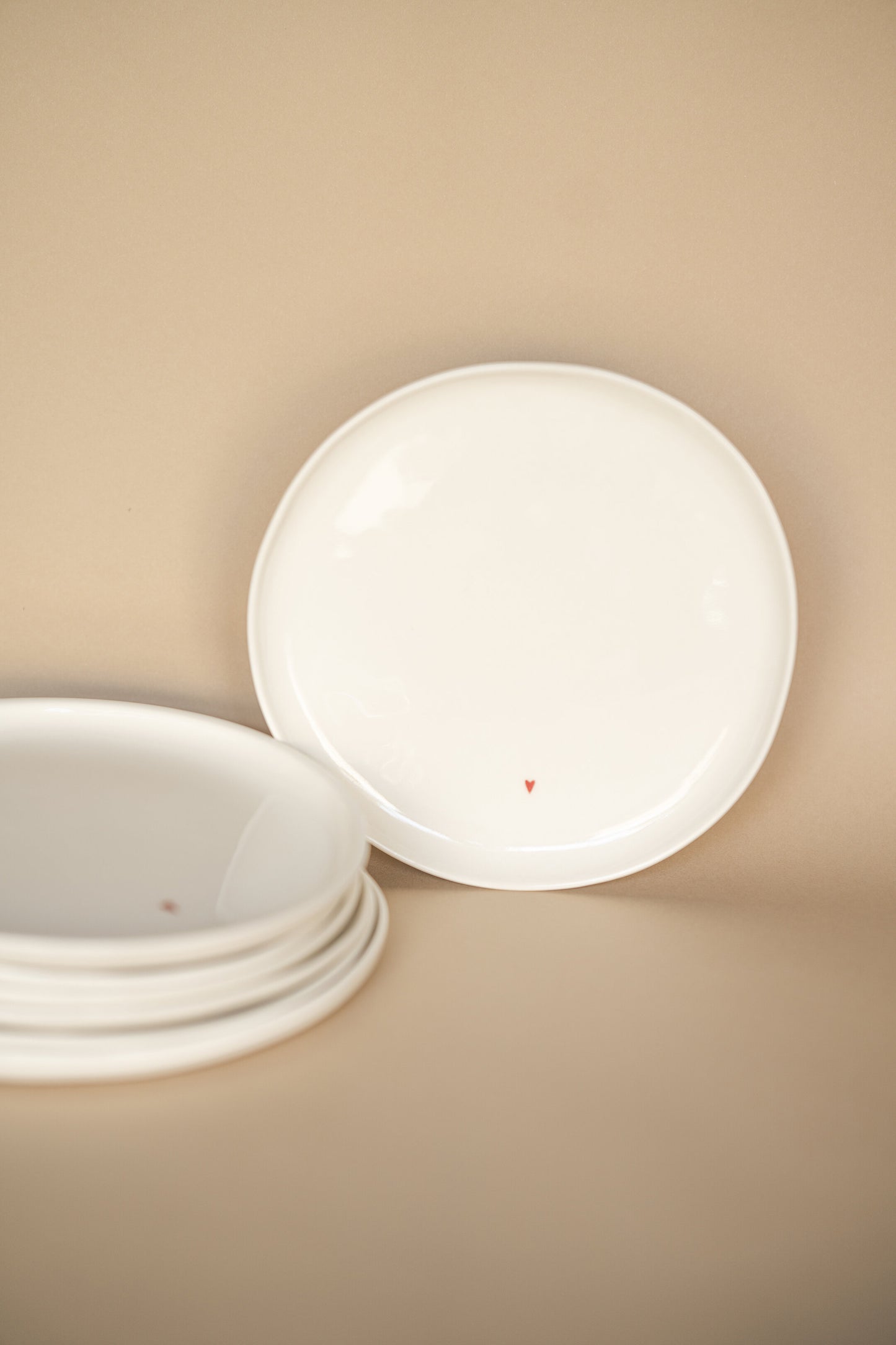 Handmade Porcelain Dinner Plates. OFF-WHITE