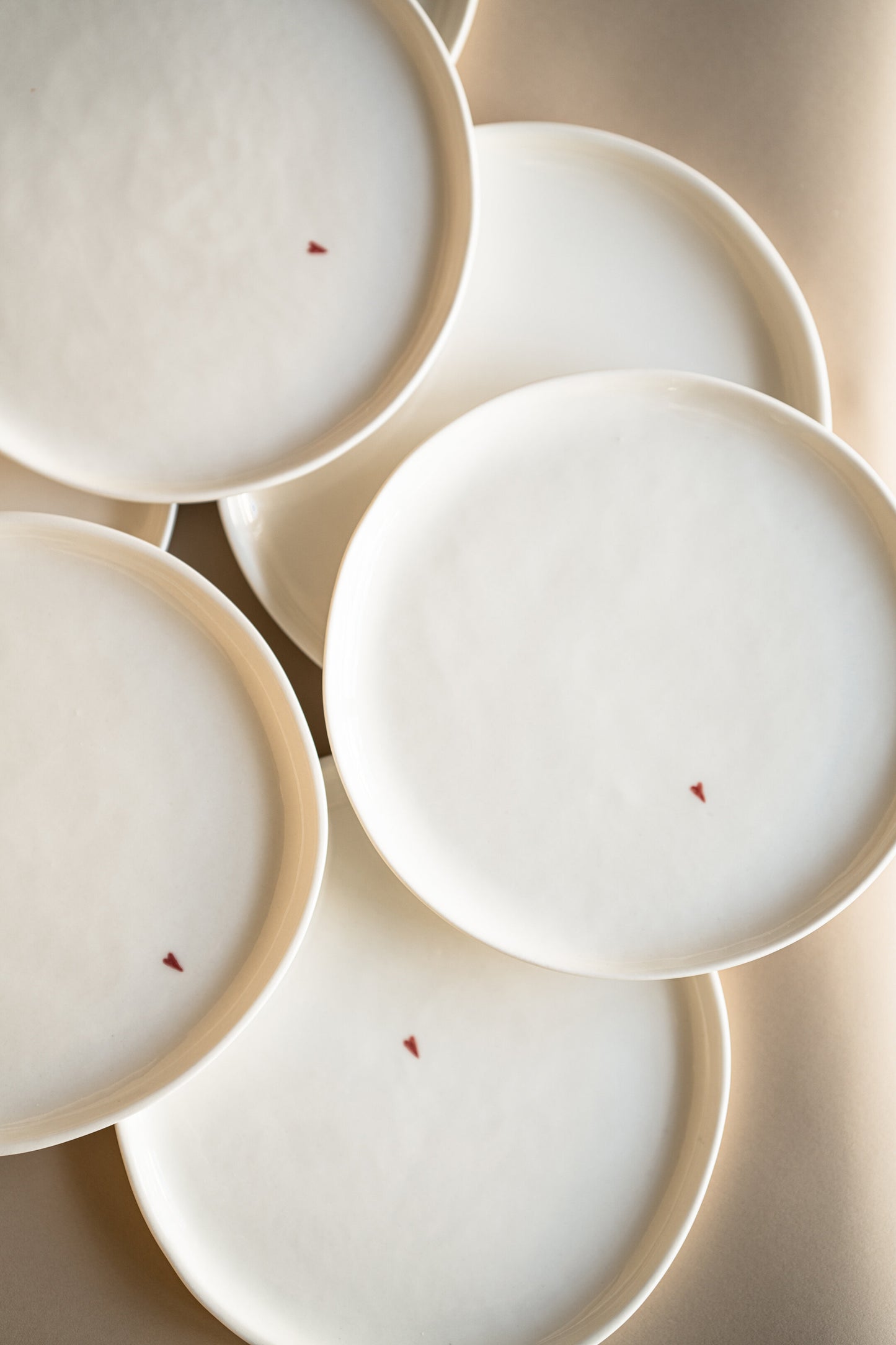 Handmade Porcelain Dinner Plates. OFF-WHITE