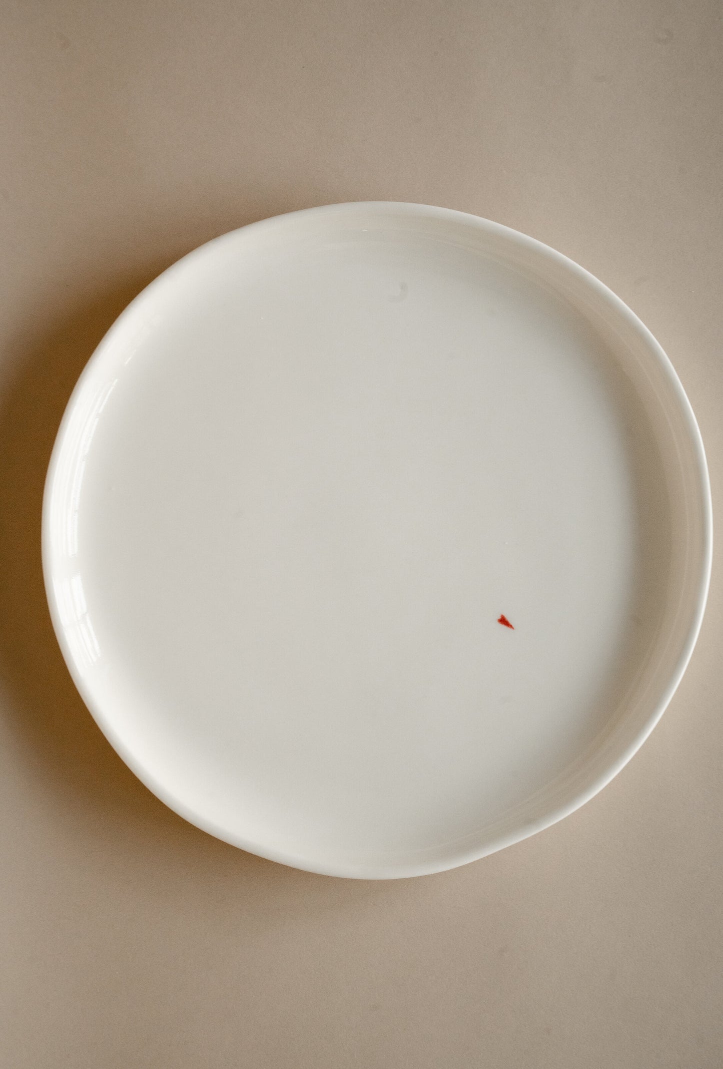 Handmade Porcelain Dinner Plates. OFF-WHITE