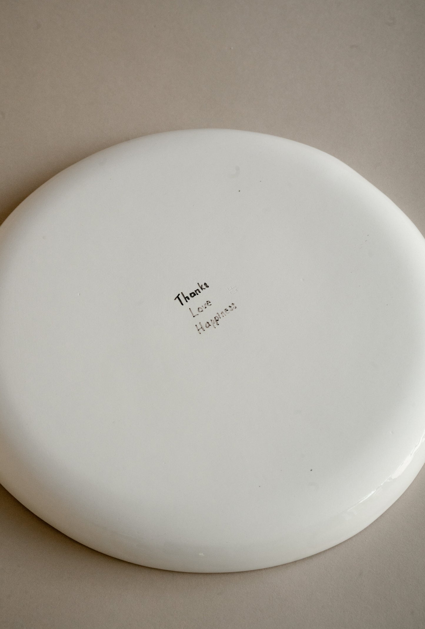 Handmade Porcelain Dinner Plates. OFF-WHITE