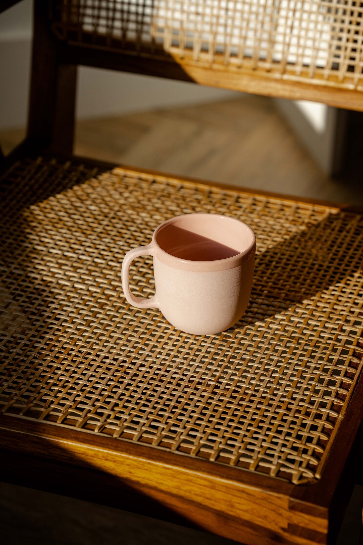 Handmade Porcelain Coffee Mug. Powder Pink