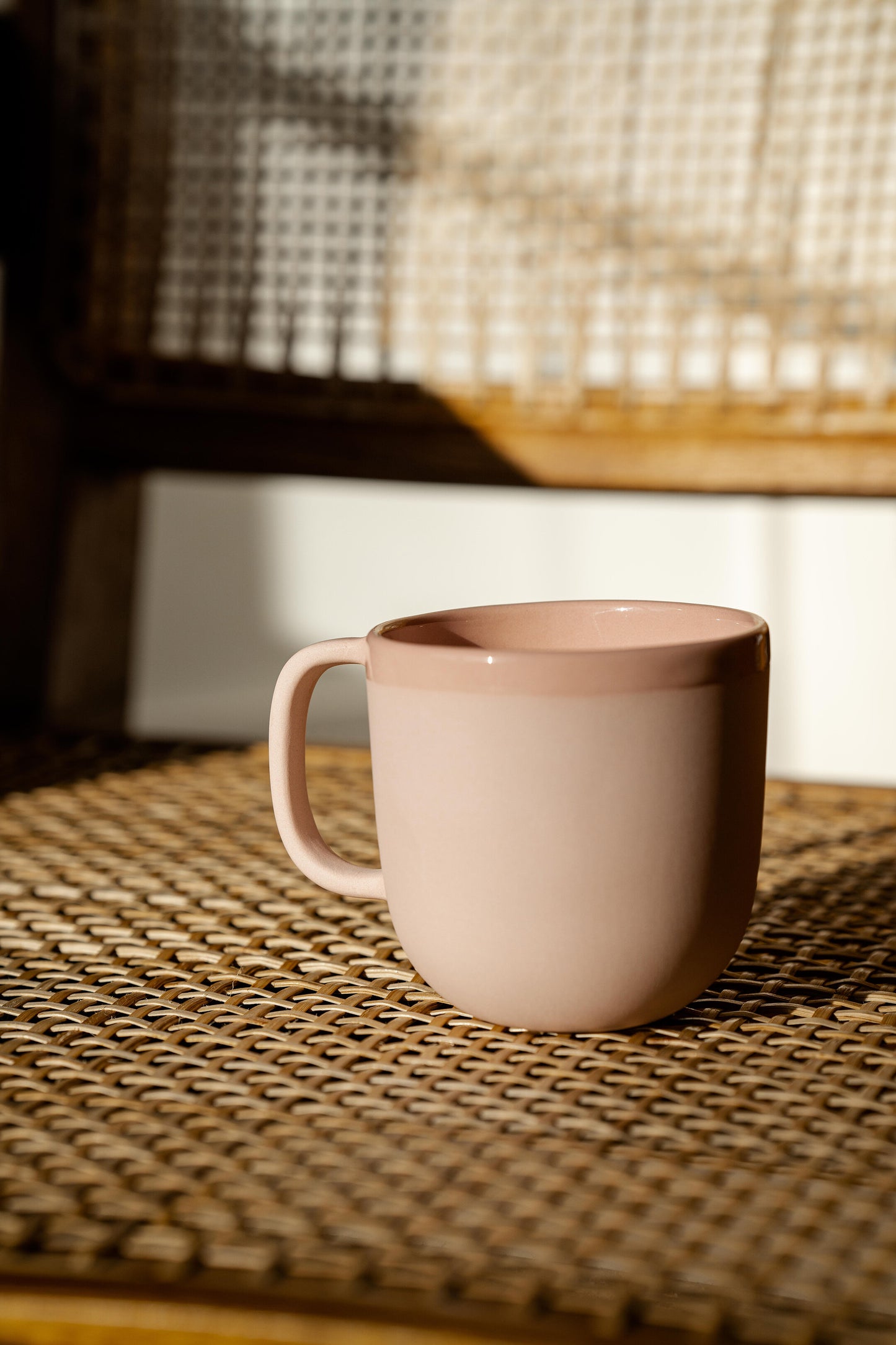 Handmade Porcelain Coffee Mug. Powder Pink