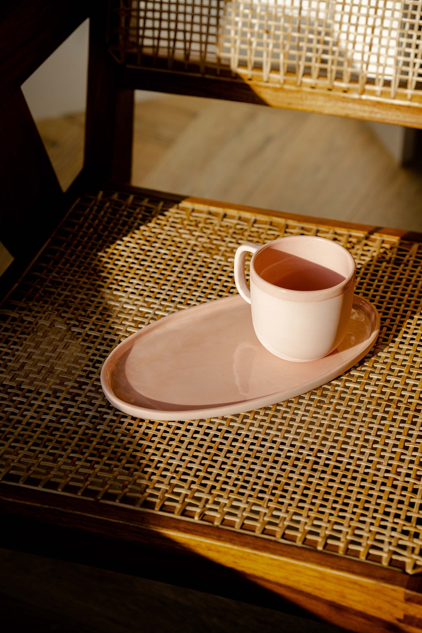 Handmade Porcelain Coffee Mug. Powder Pink