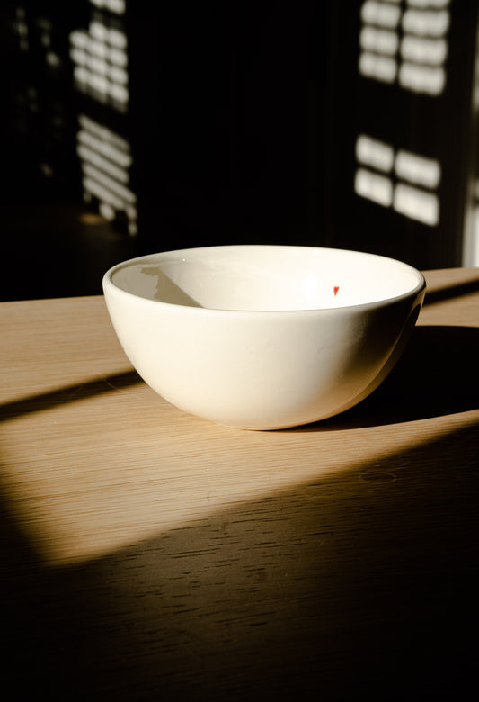 Handmade Porcelain Bowl. Off-White