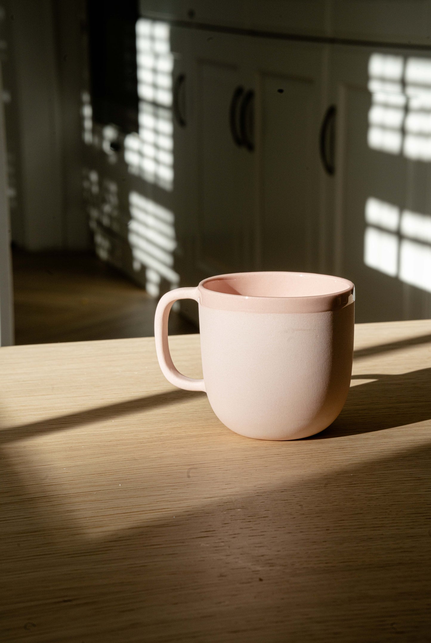 Handmade Porcelain Coffee Mug. Powder Pink