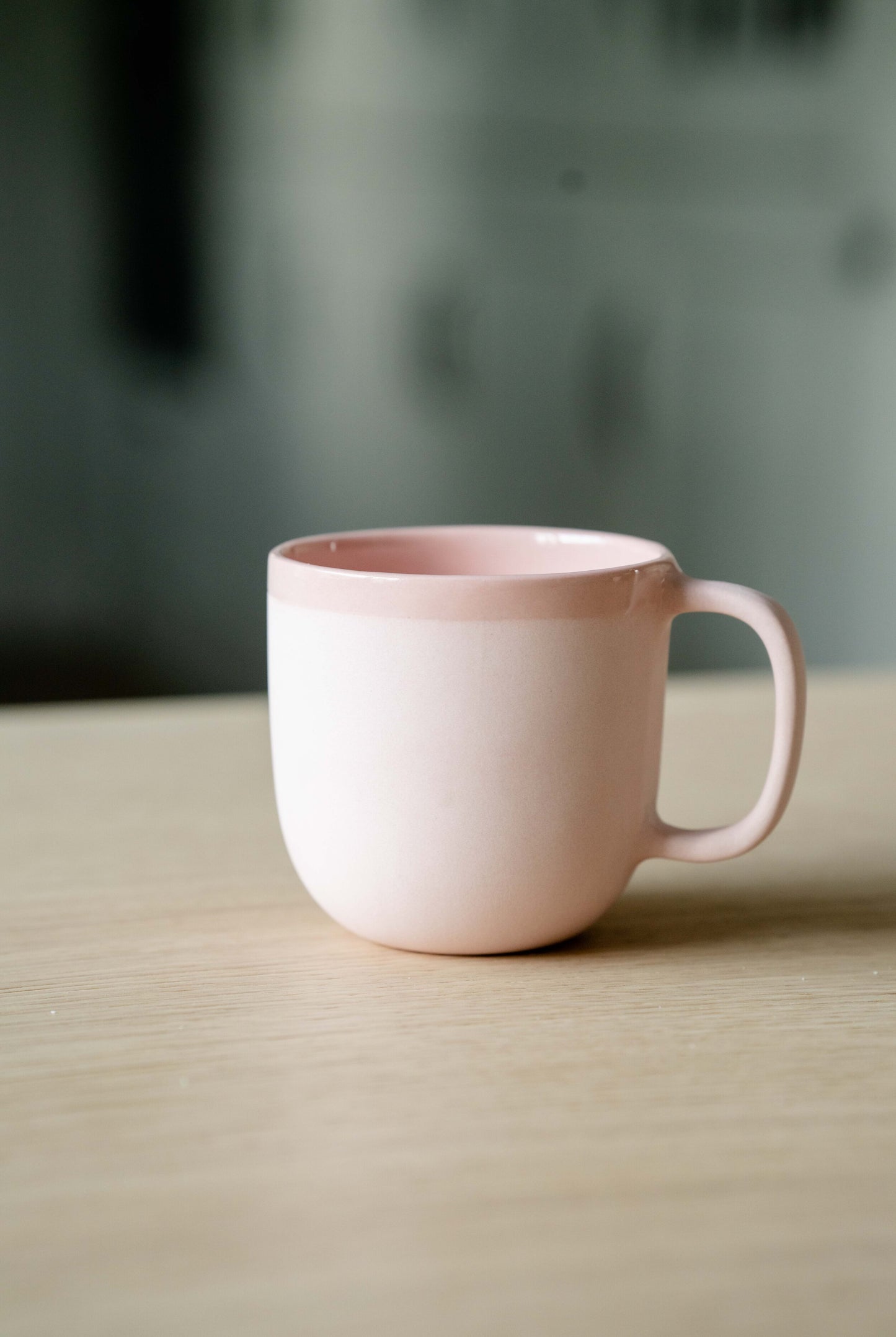 Handmade Porcelain Coffee Mug. Powder Pink