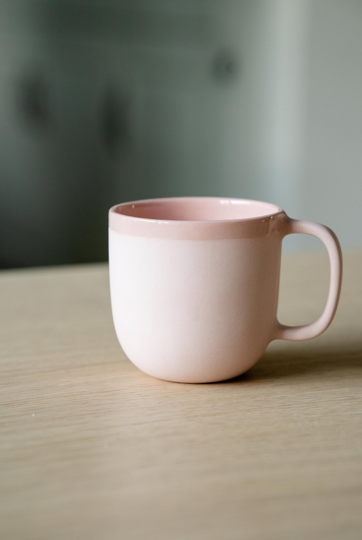 Handmade Porcelain Coffee Mug. Powder Pink