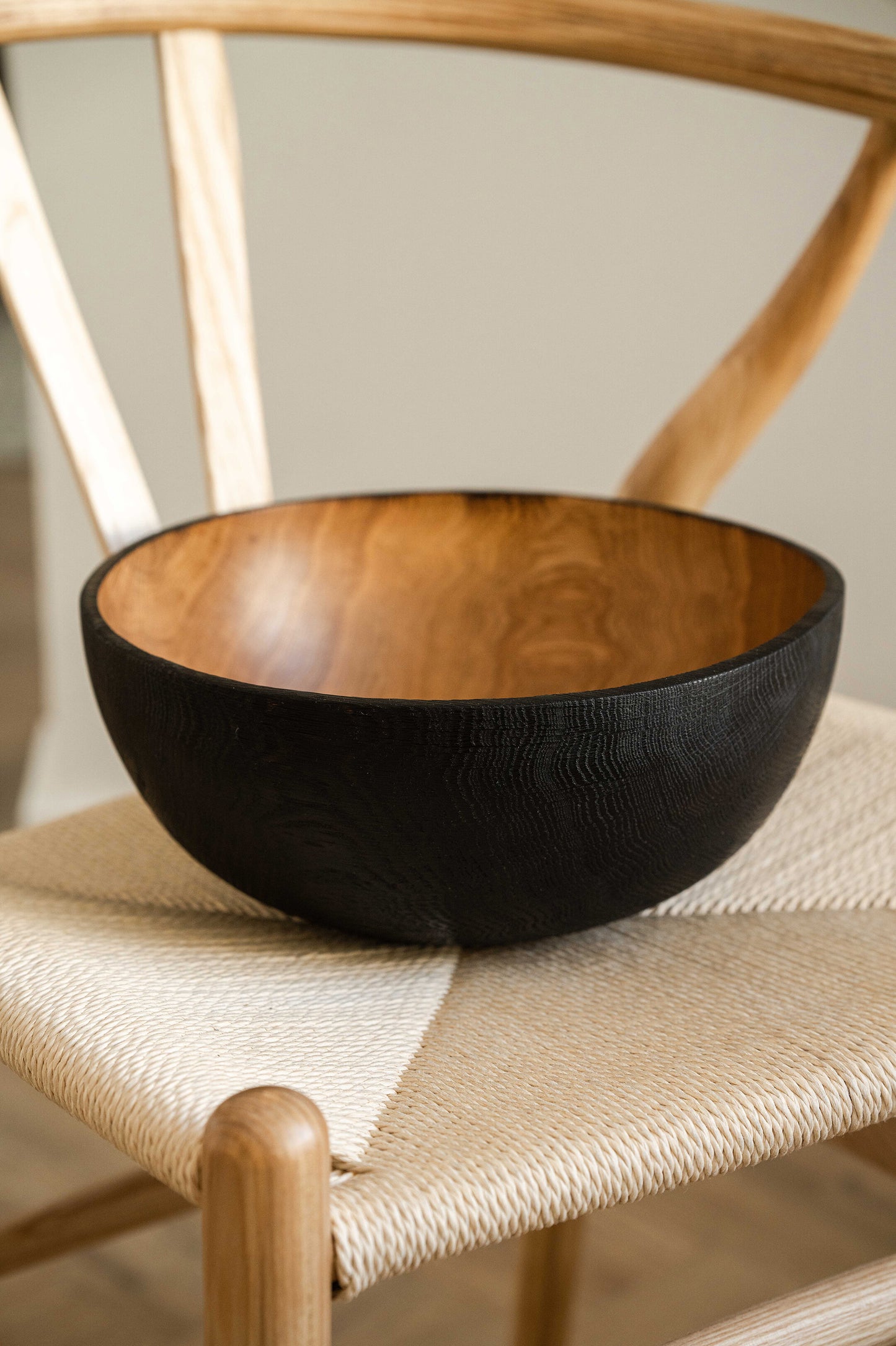 HandCarved Extra Large Charred Wooden Bowl (Copy)