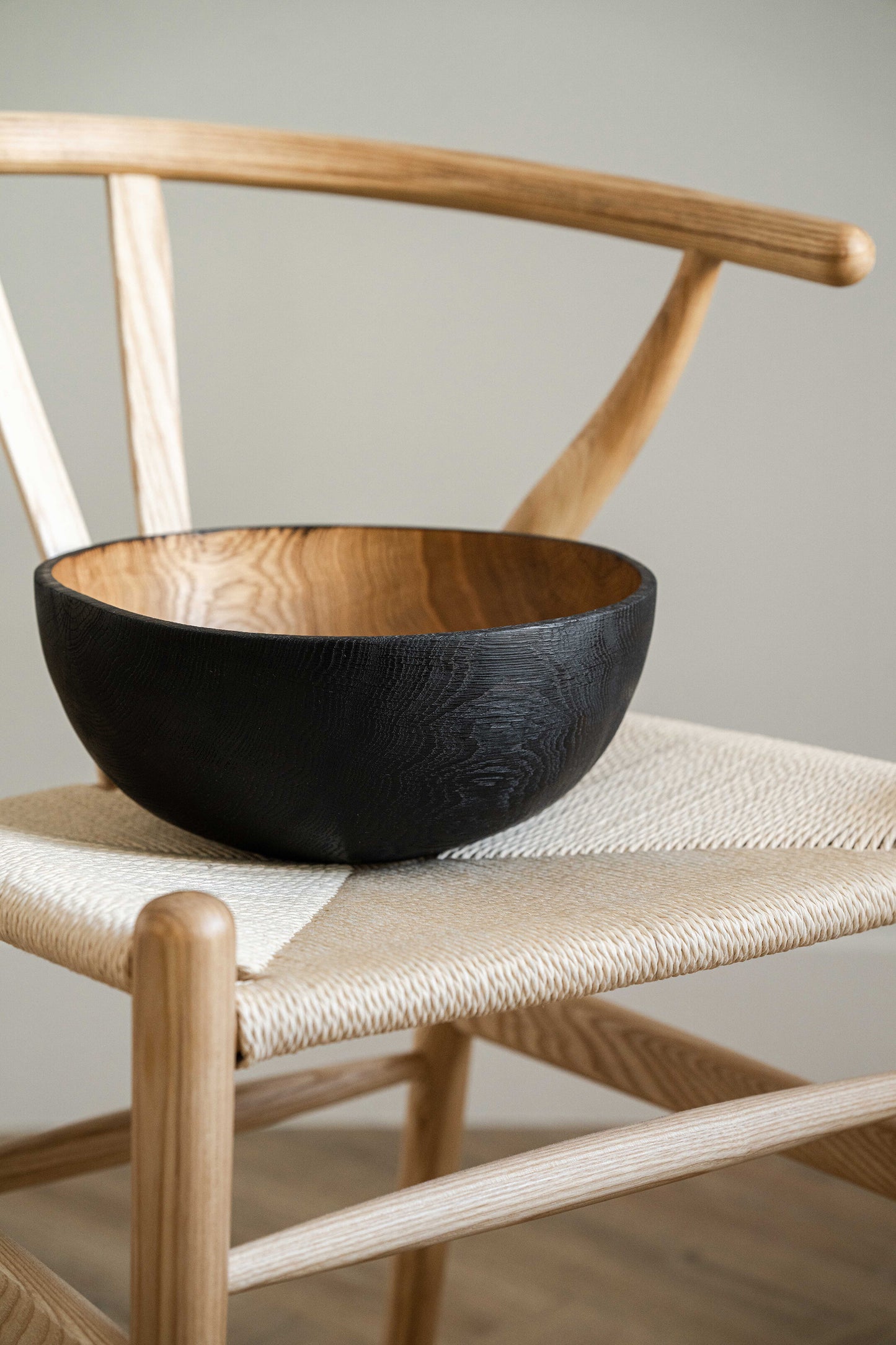 HandCarved Extra Large Charred Wooden Bowl (Copy)