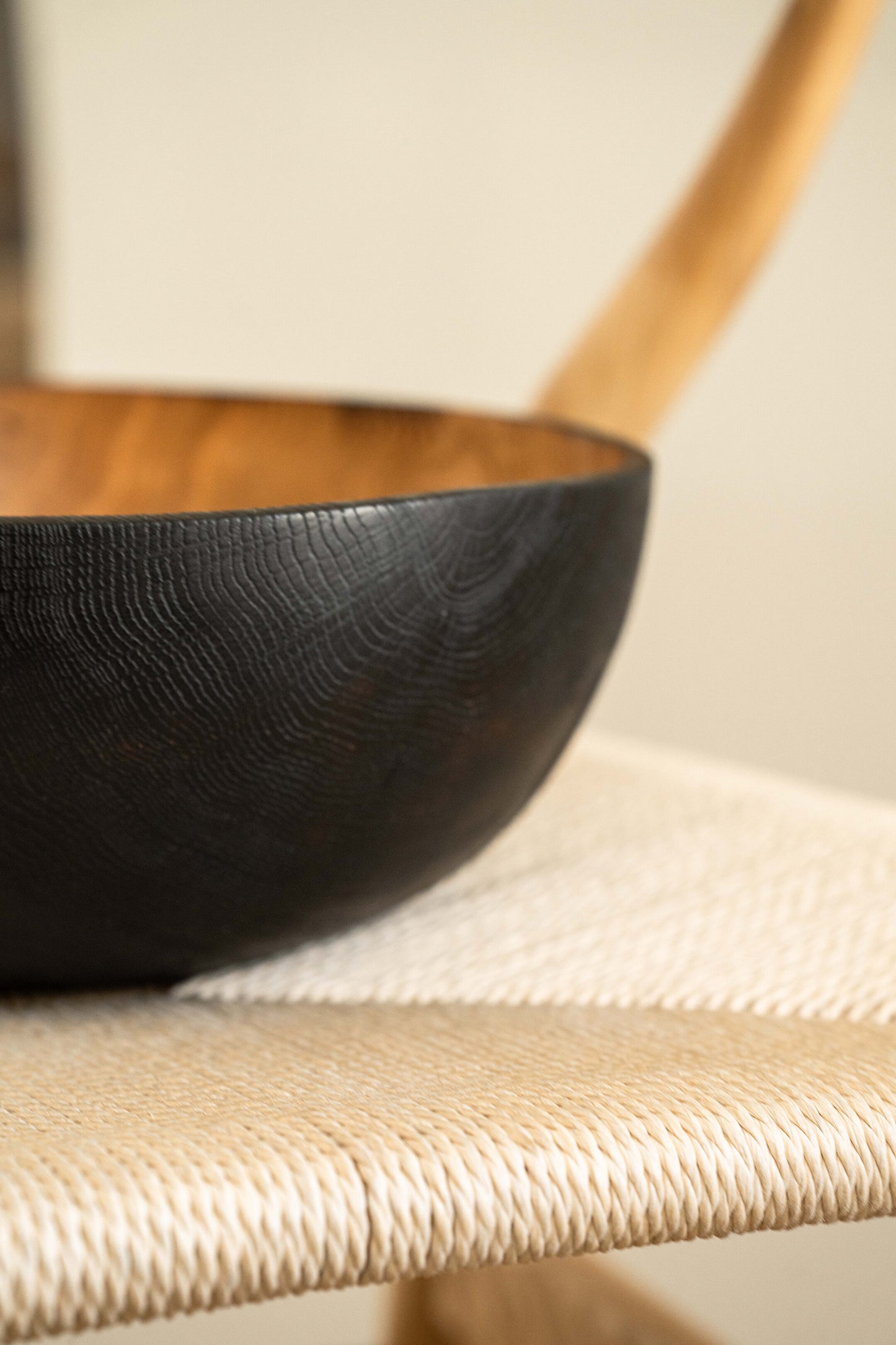 HandCarved Extra Large Charred Wooden Bowl (Copy)