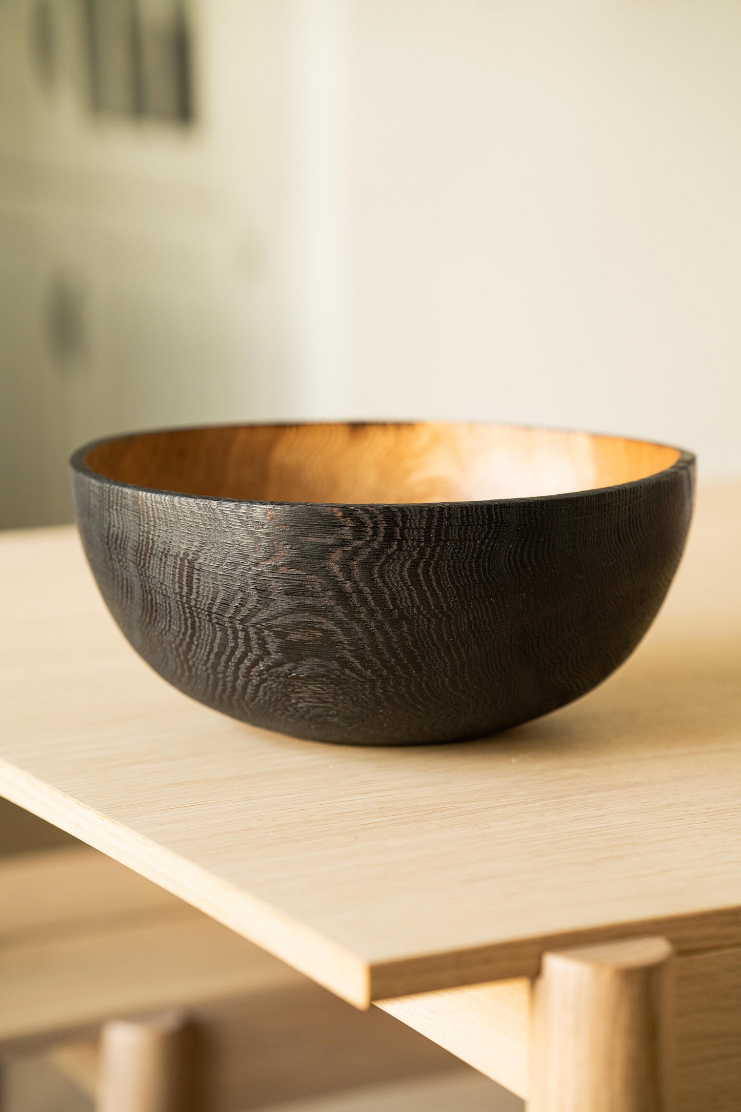 HandCarved Extra Large Charred Wooden Bowl (Copy)