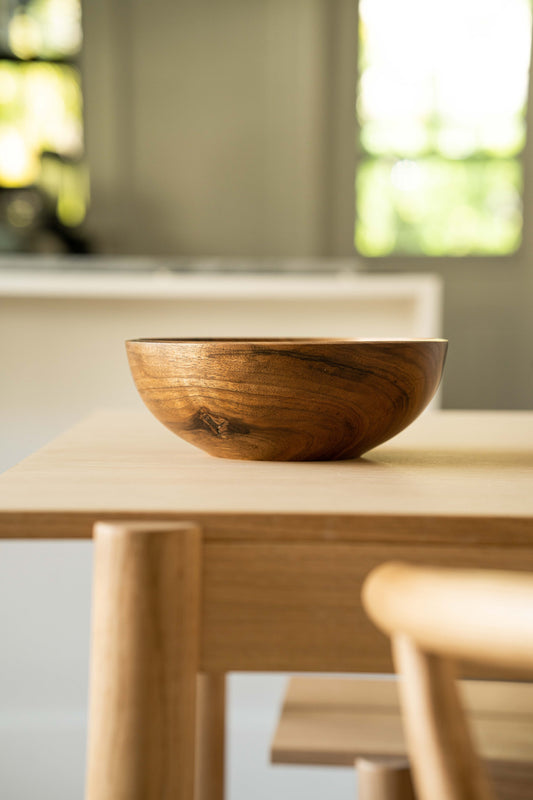 Handcarved Walnut Wood Bowl