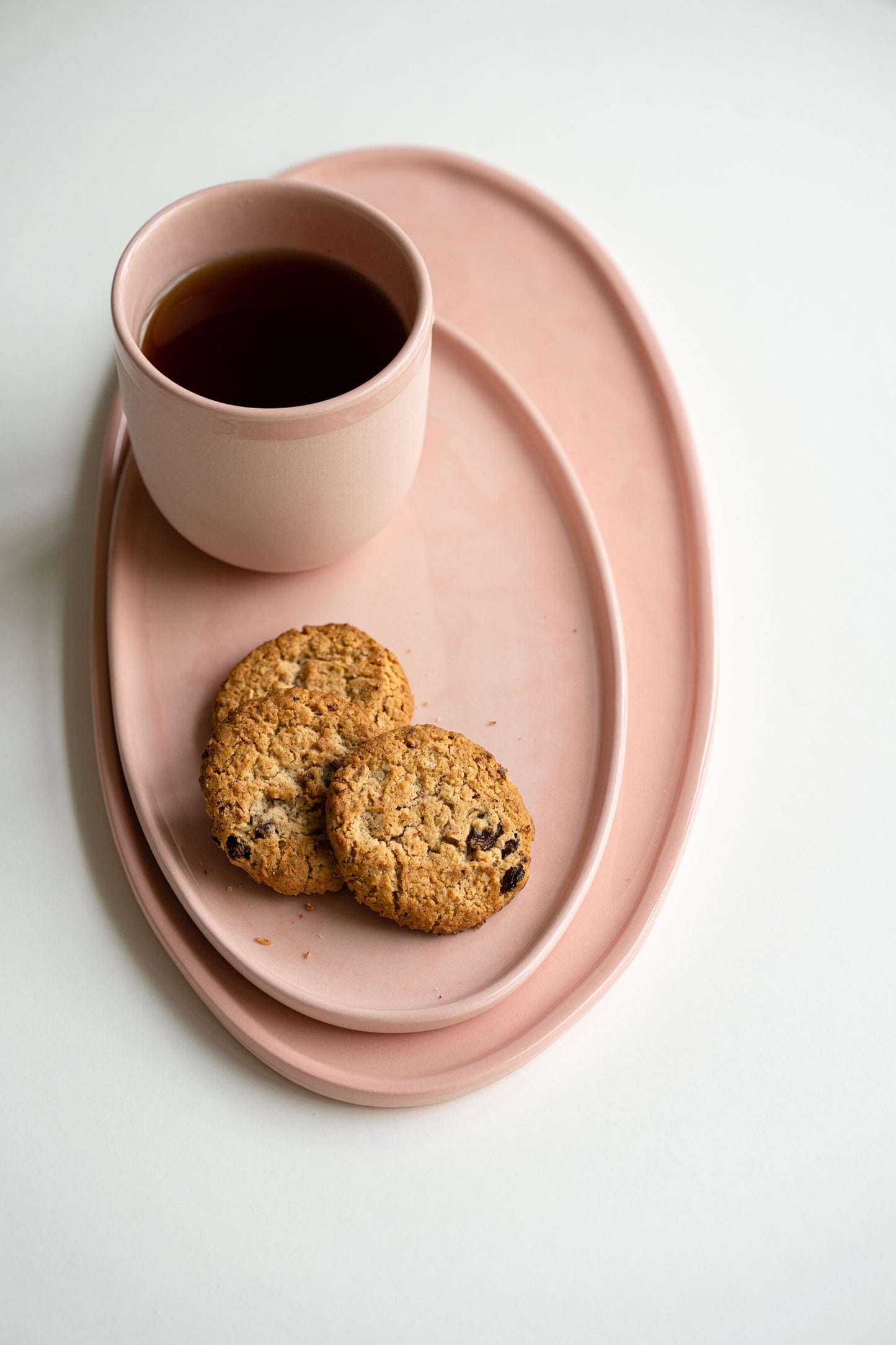 Handmade Porcelain Coffee Cup. Powder Pink