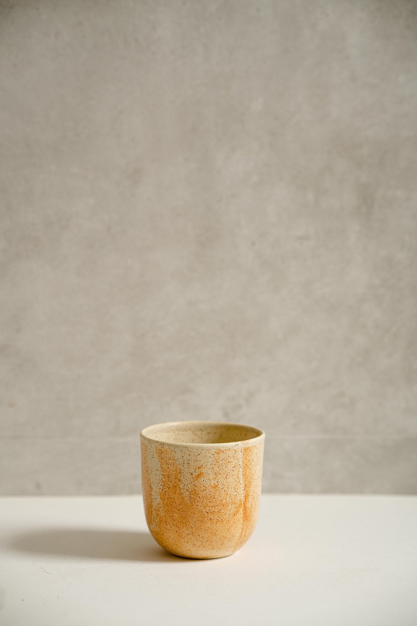 Beige Stoneware Coffee Tumbler