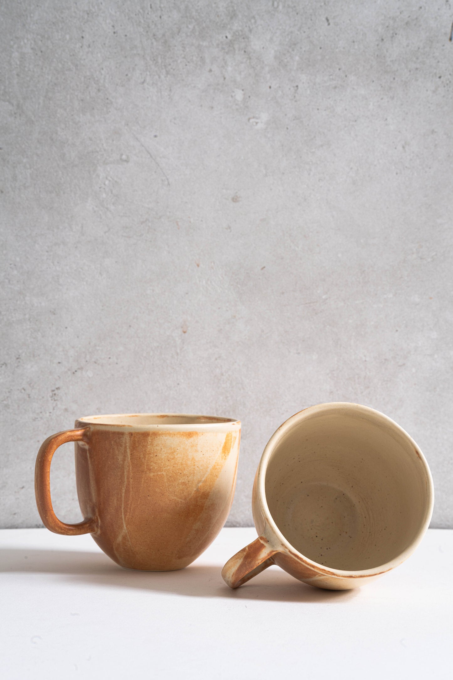 Beige Matte Stoneware Coffee Mug