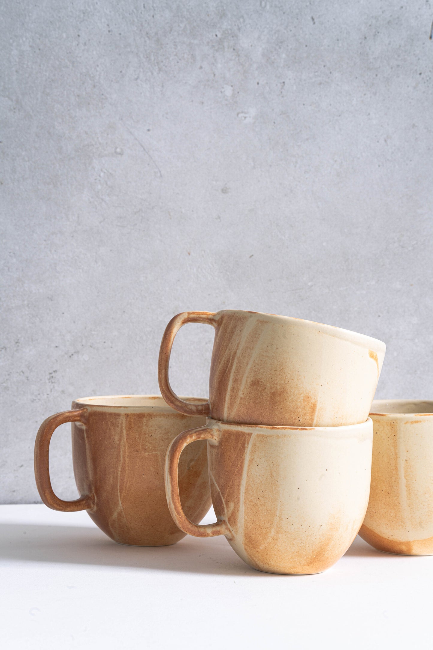 Beige Matte Stoneware Coffee Mug