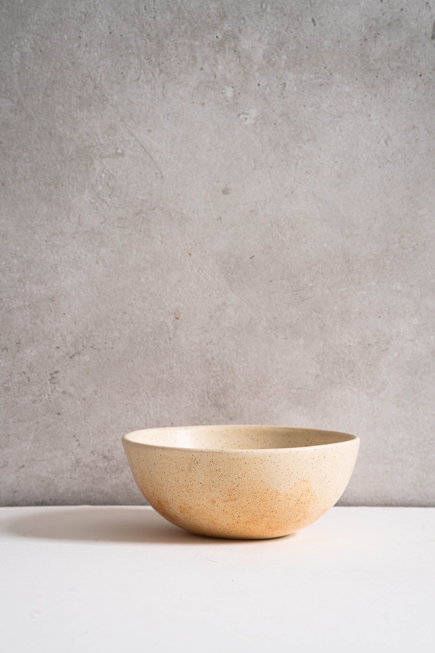 Beige Matte Stoneware Bowl