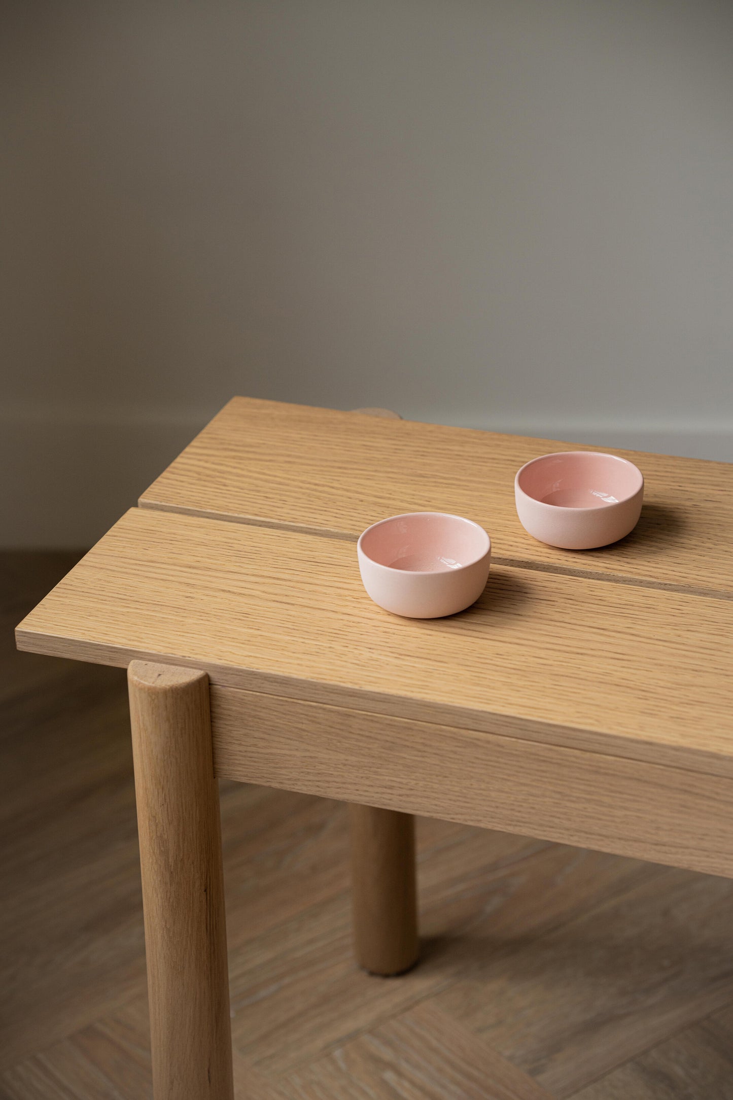 Handmade Porcelain Pinch Bowl. Powder Pink