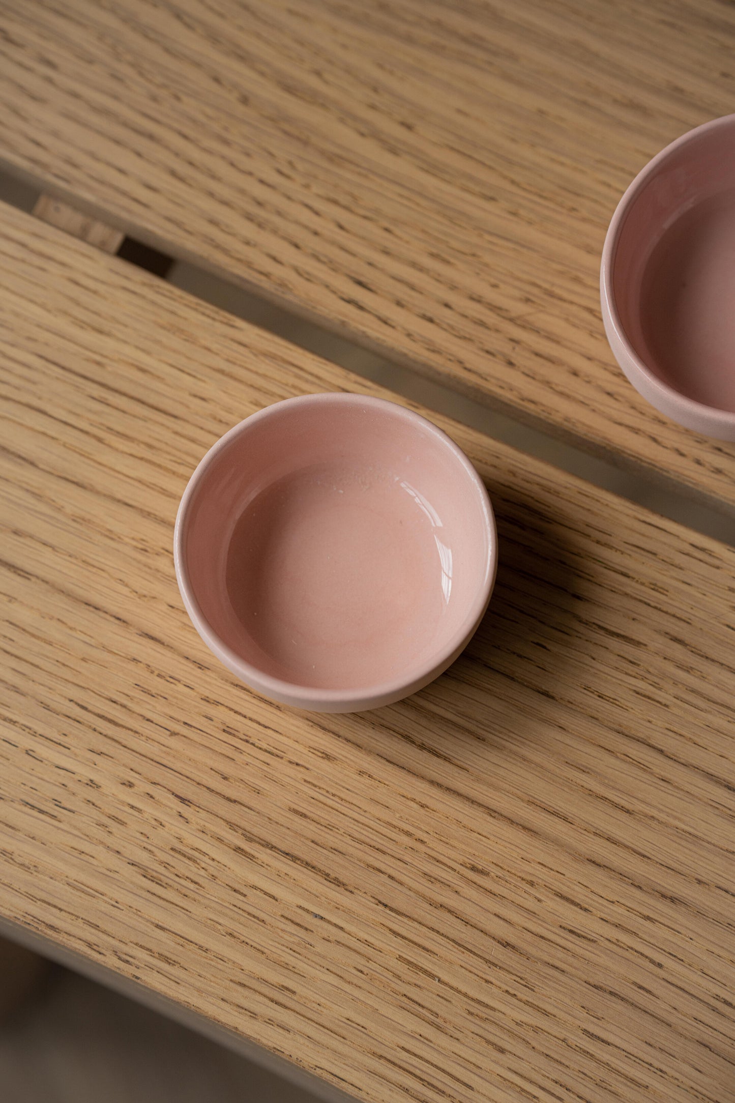 Handmade Porcelain Pinch Bowl. Powder Pink