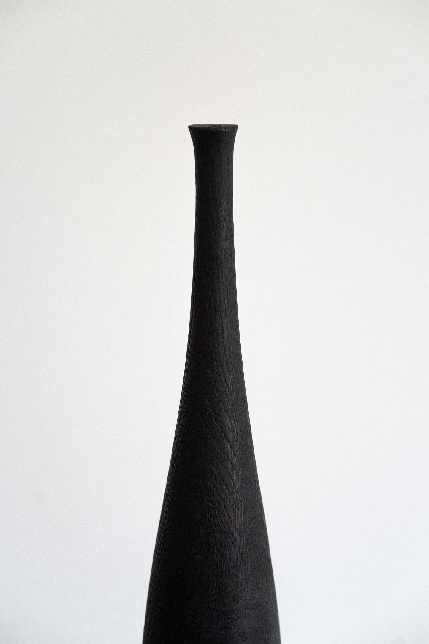 Tall Charred Wood Vase