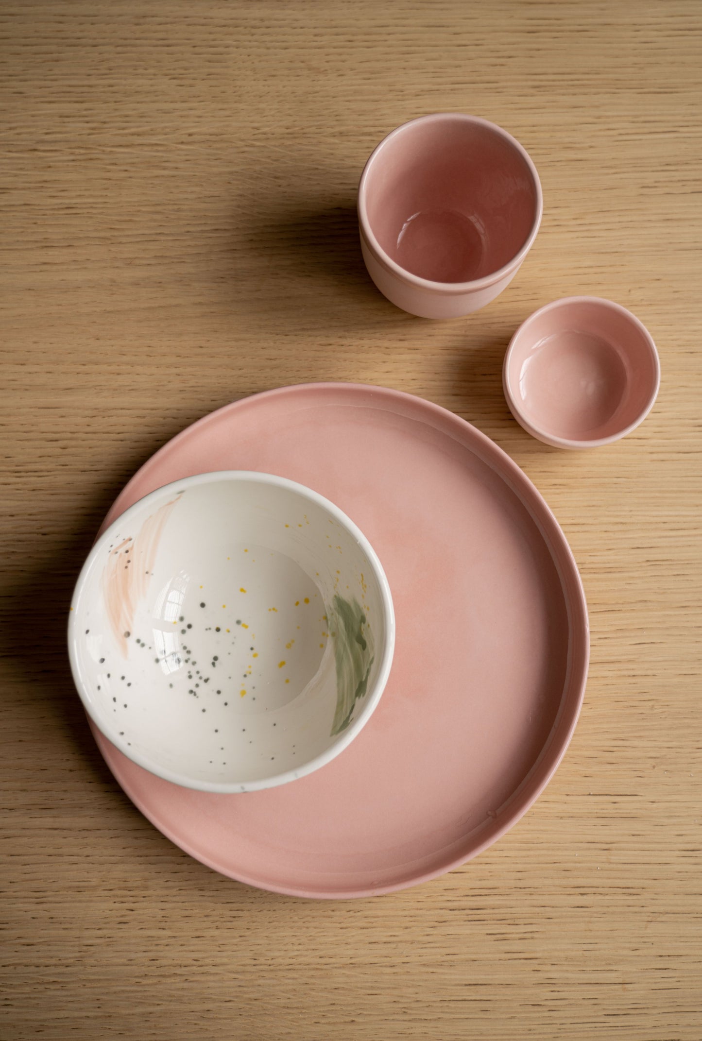 Handmade Porcelain Coffee Cup. Powder Pink