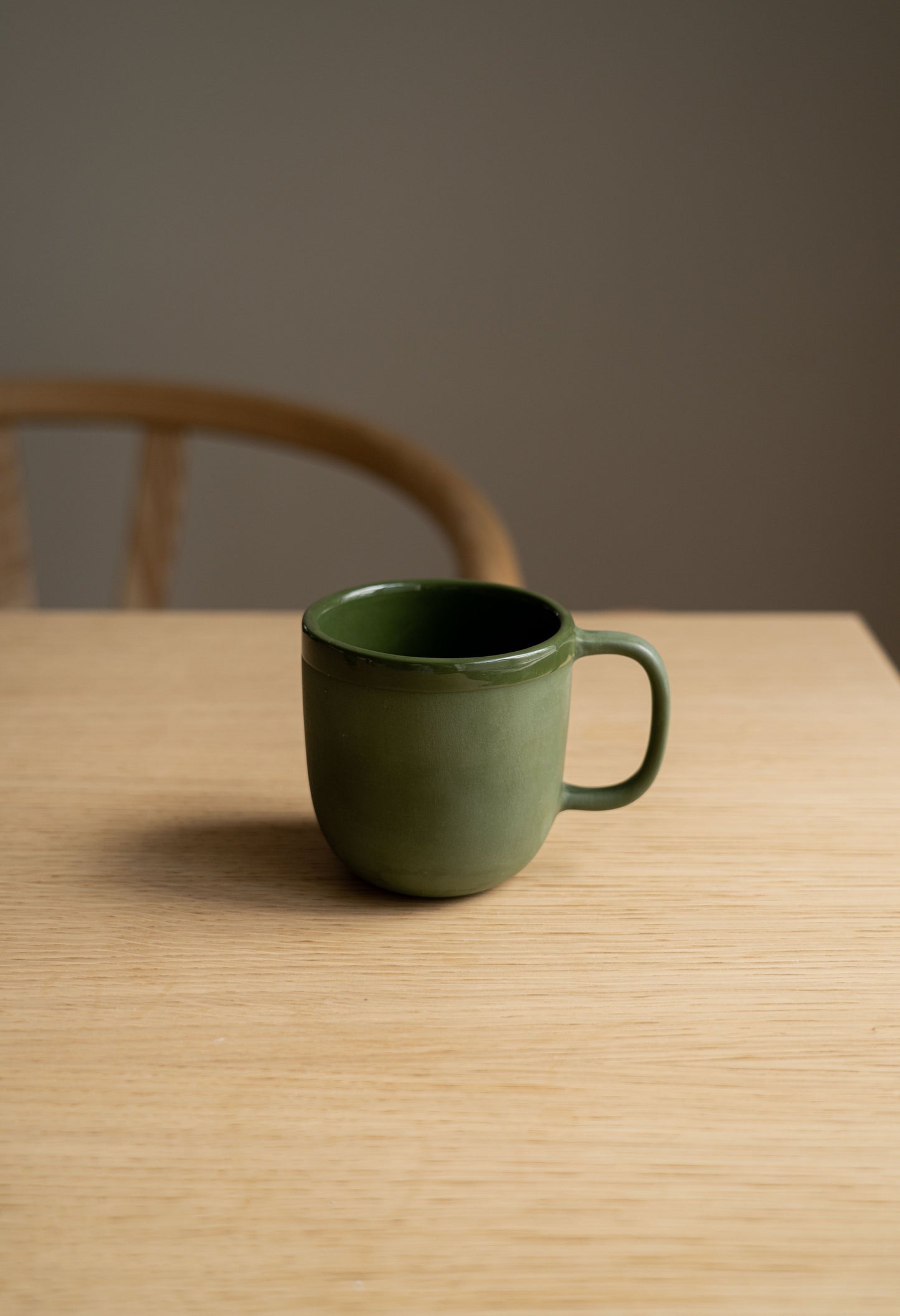 Handmade Porcelain Coffee Mug. Green