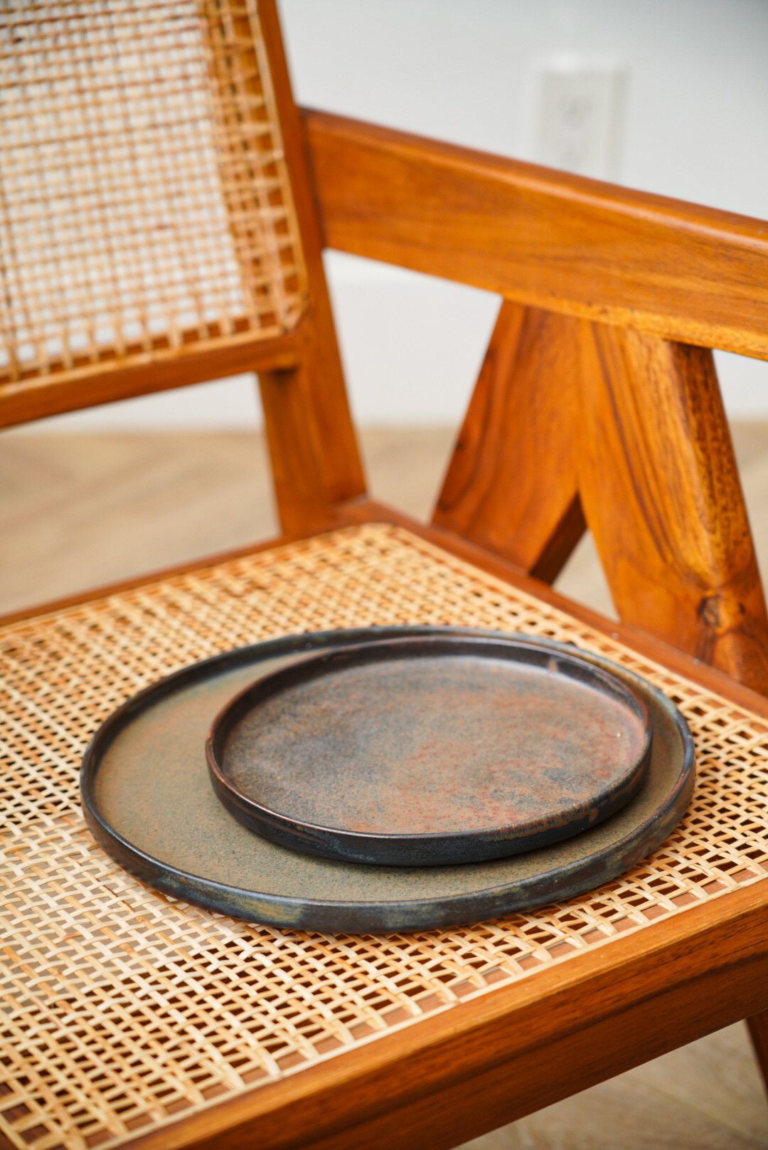 Rust Stoneware Dinner Plates